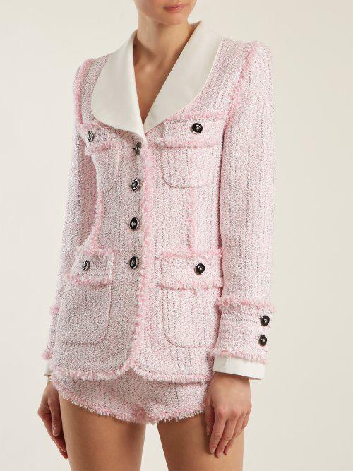 Alessandra Rich Tweed Contrast-collar 