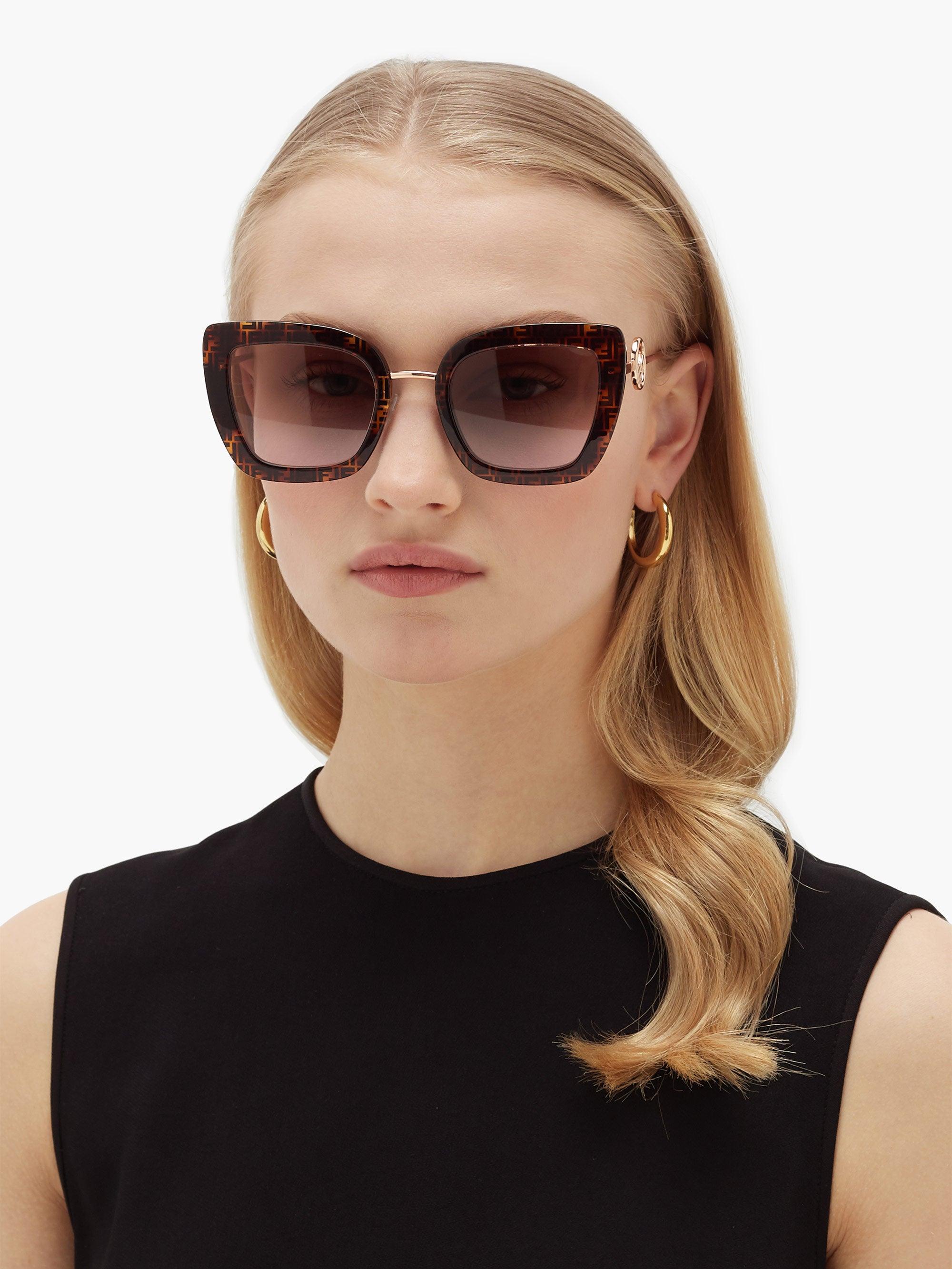 Fendi F Is Cat-eye Acetate And Metal Sunglasses | Lyst UK