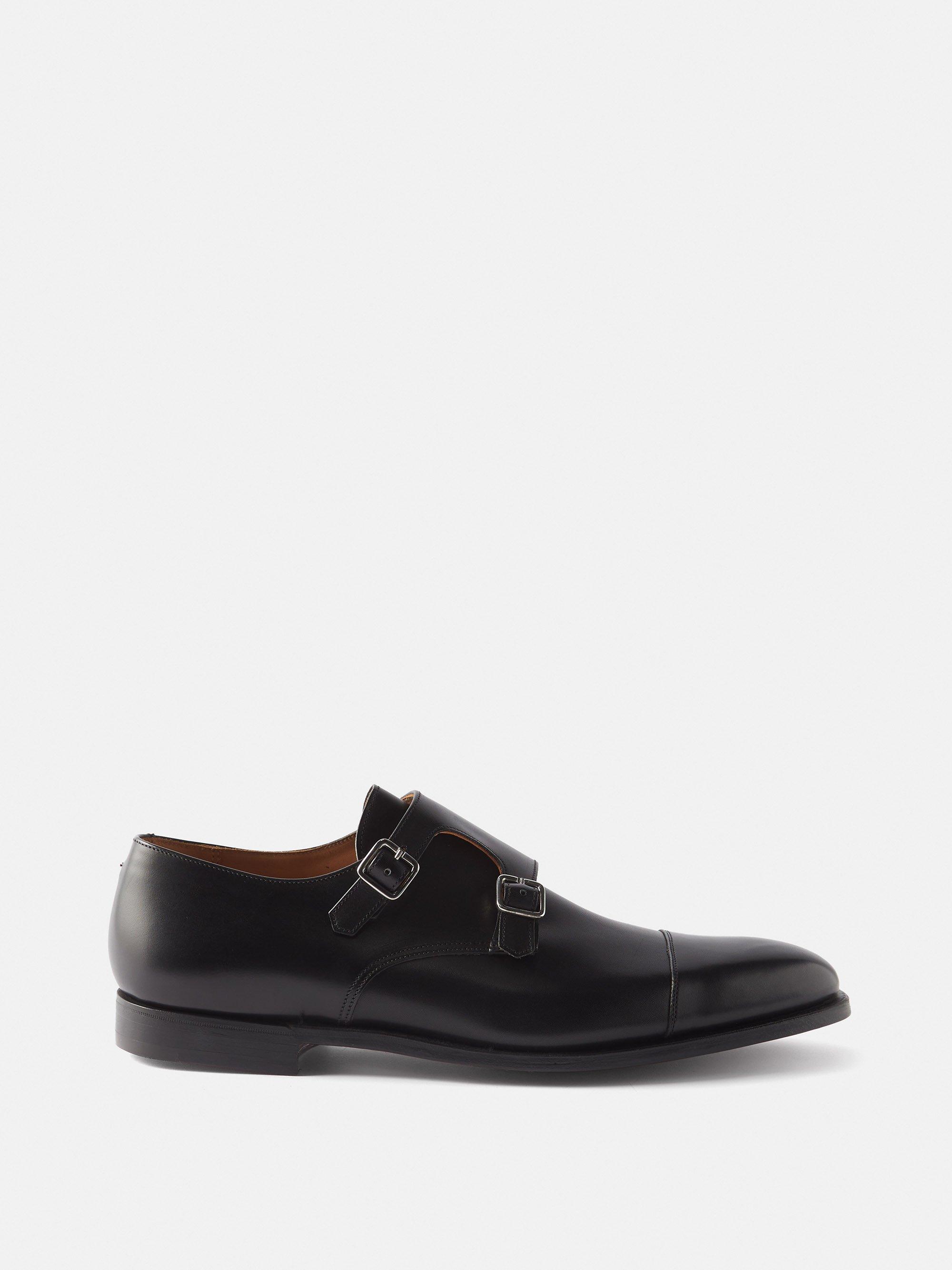 Crockett & Jones Lowndes Monk-strap Leather Shoes in White for Men | Lyst