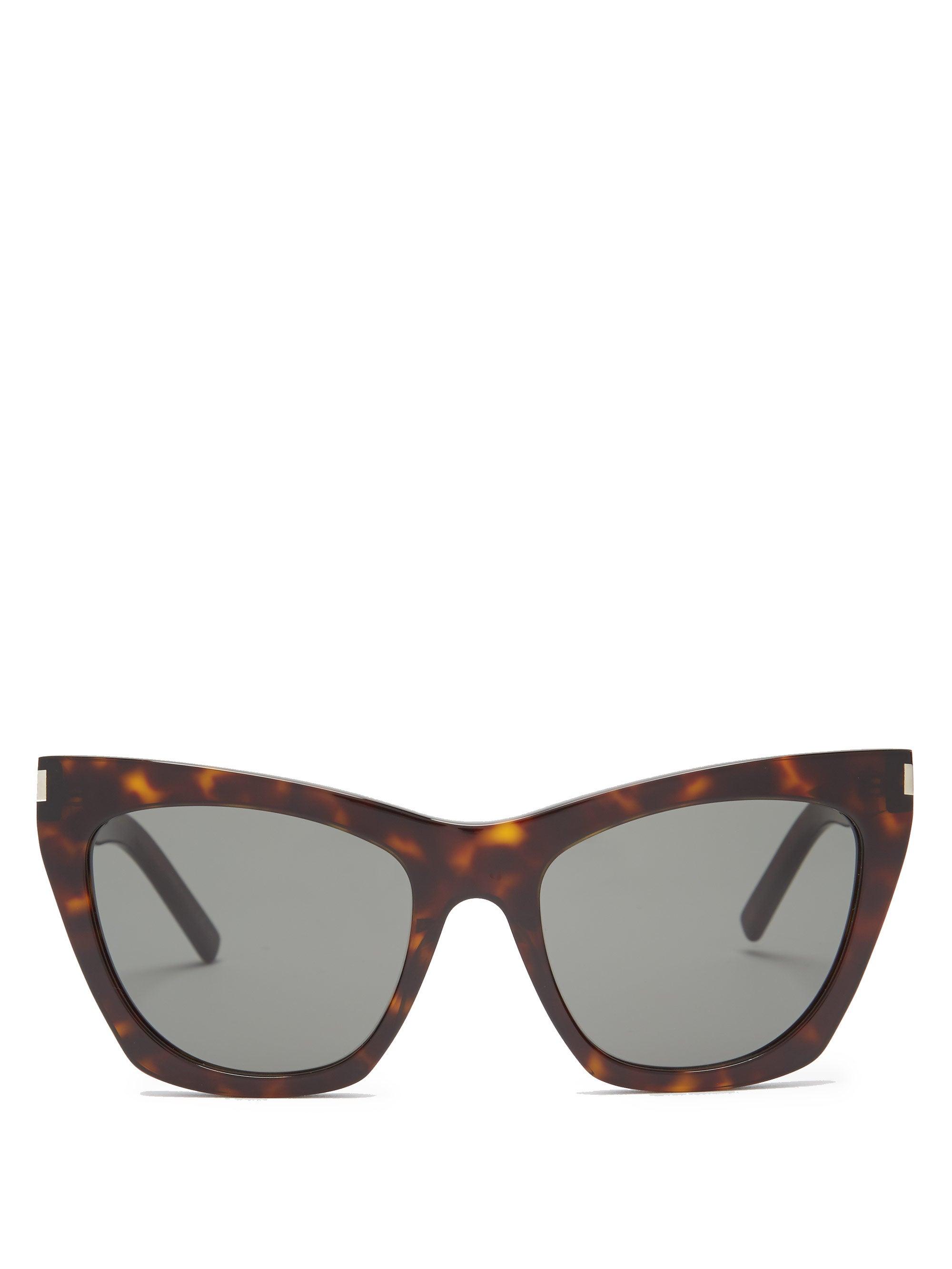 Saint Laurent Kate Cateye Acetate Sunglasses Save 46 Lyst