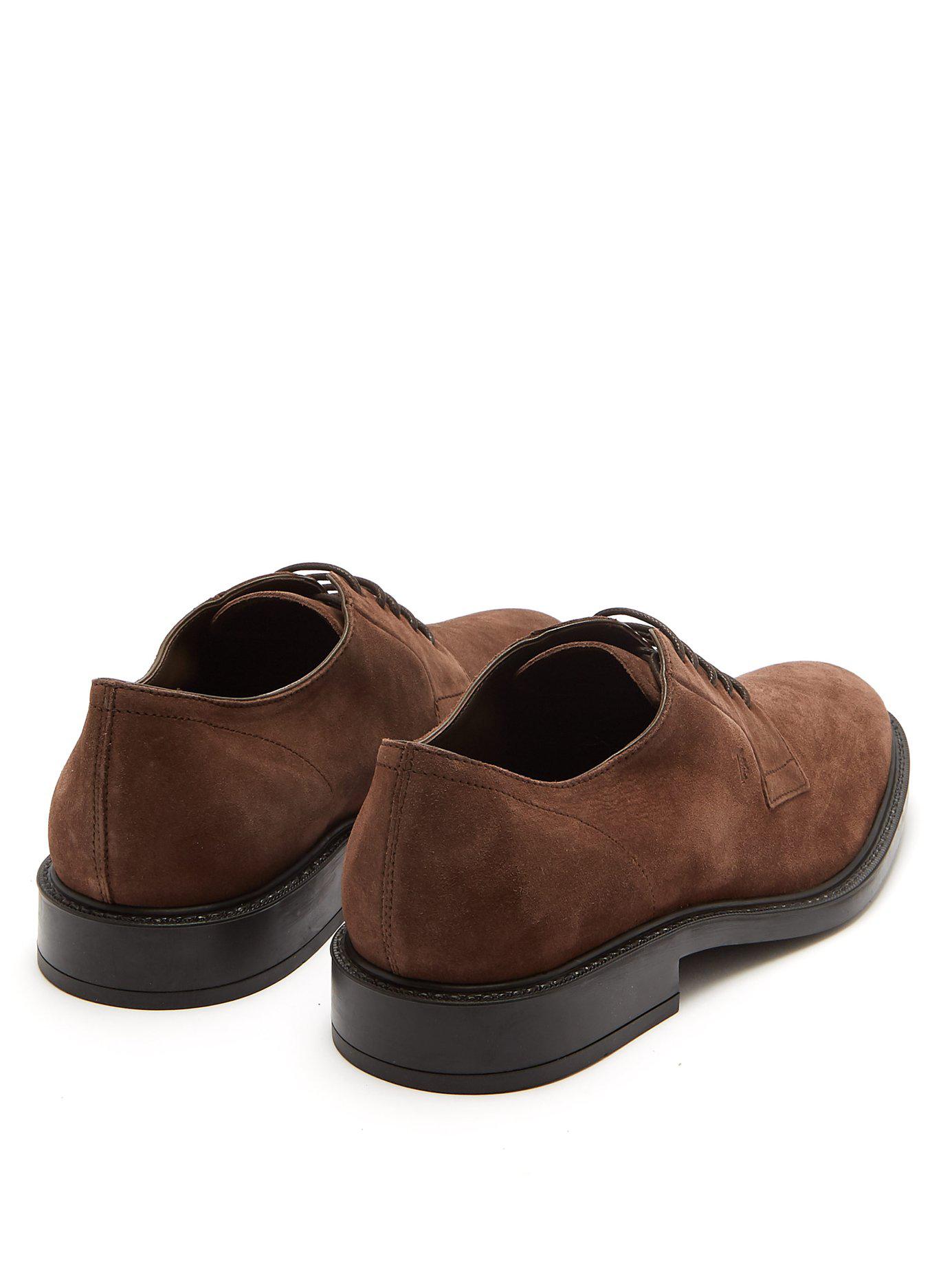 Tod�s Suede Derby Shoes in Brown for Men Lyst