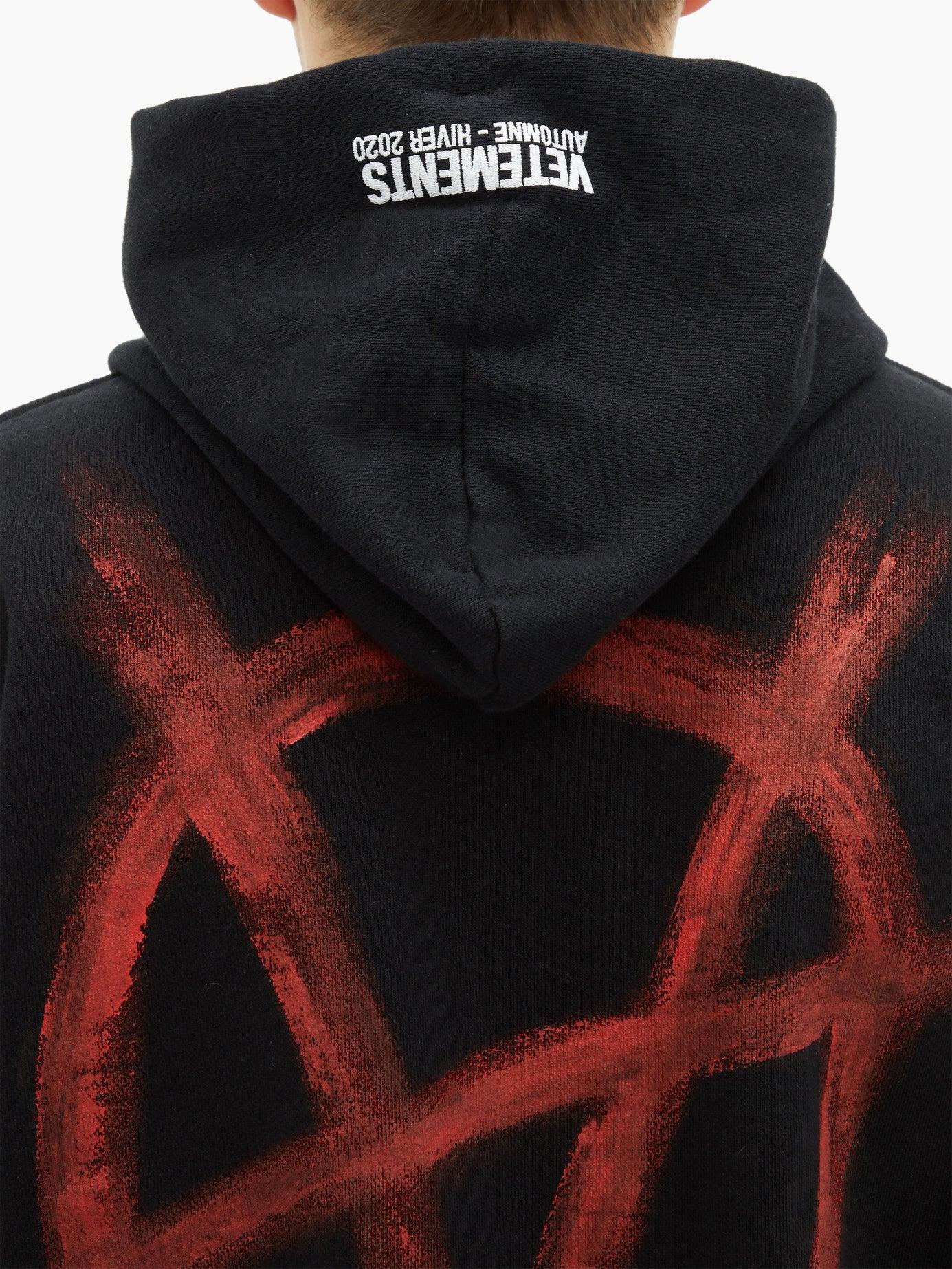 Vetements Mask Anarchy Print Jersey Hooded Sweatshirt in Black for ...