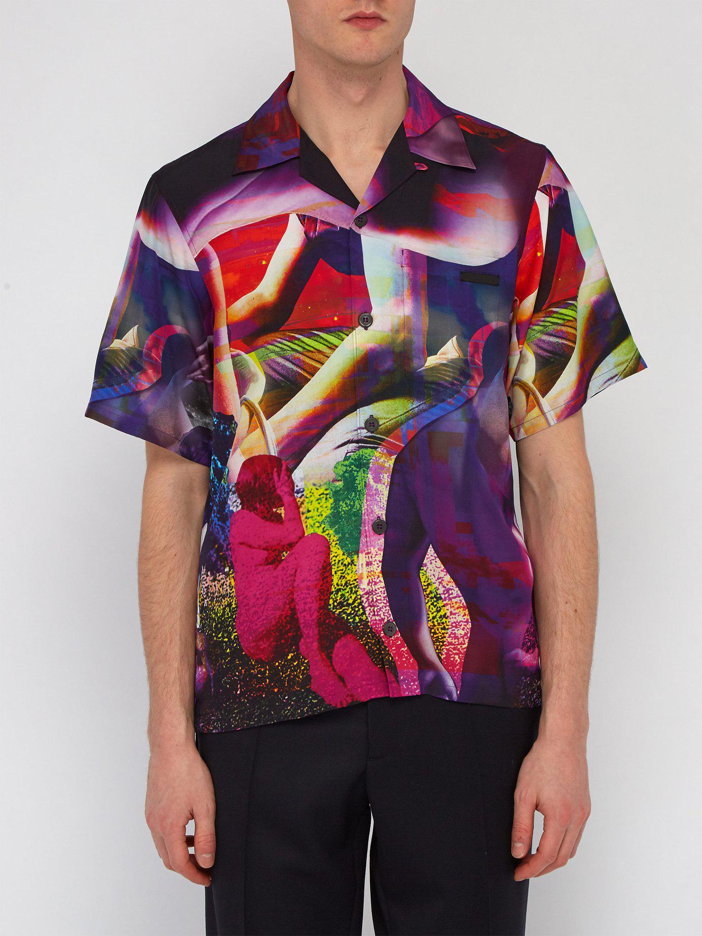 prada printed shirt