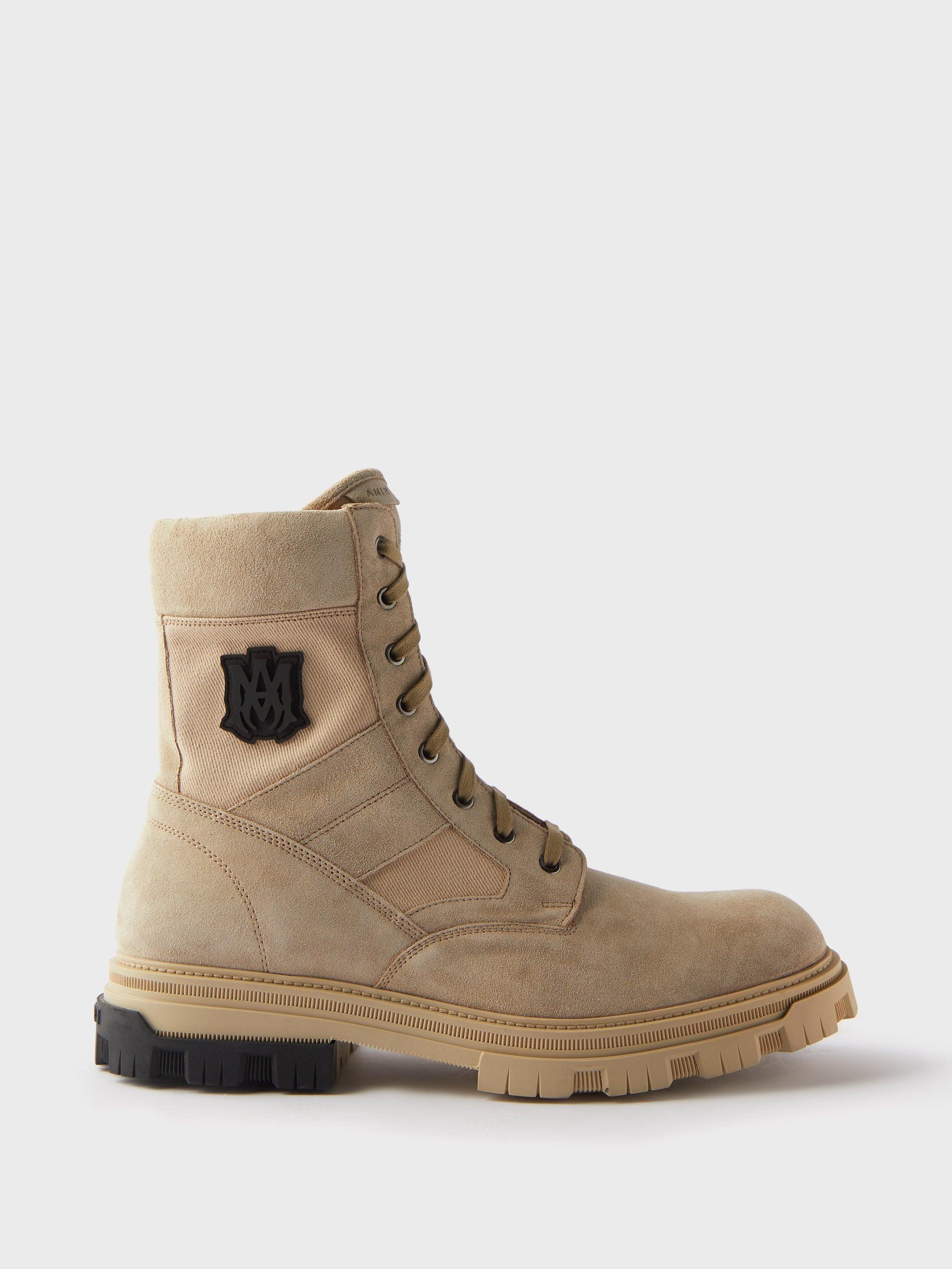 Amiri Military Combat Suede Boots in Natural for Men Lyst UK