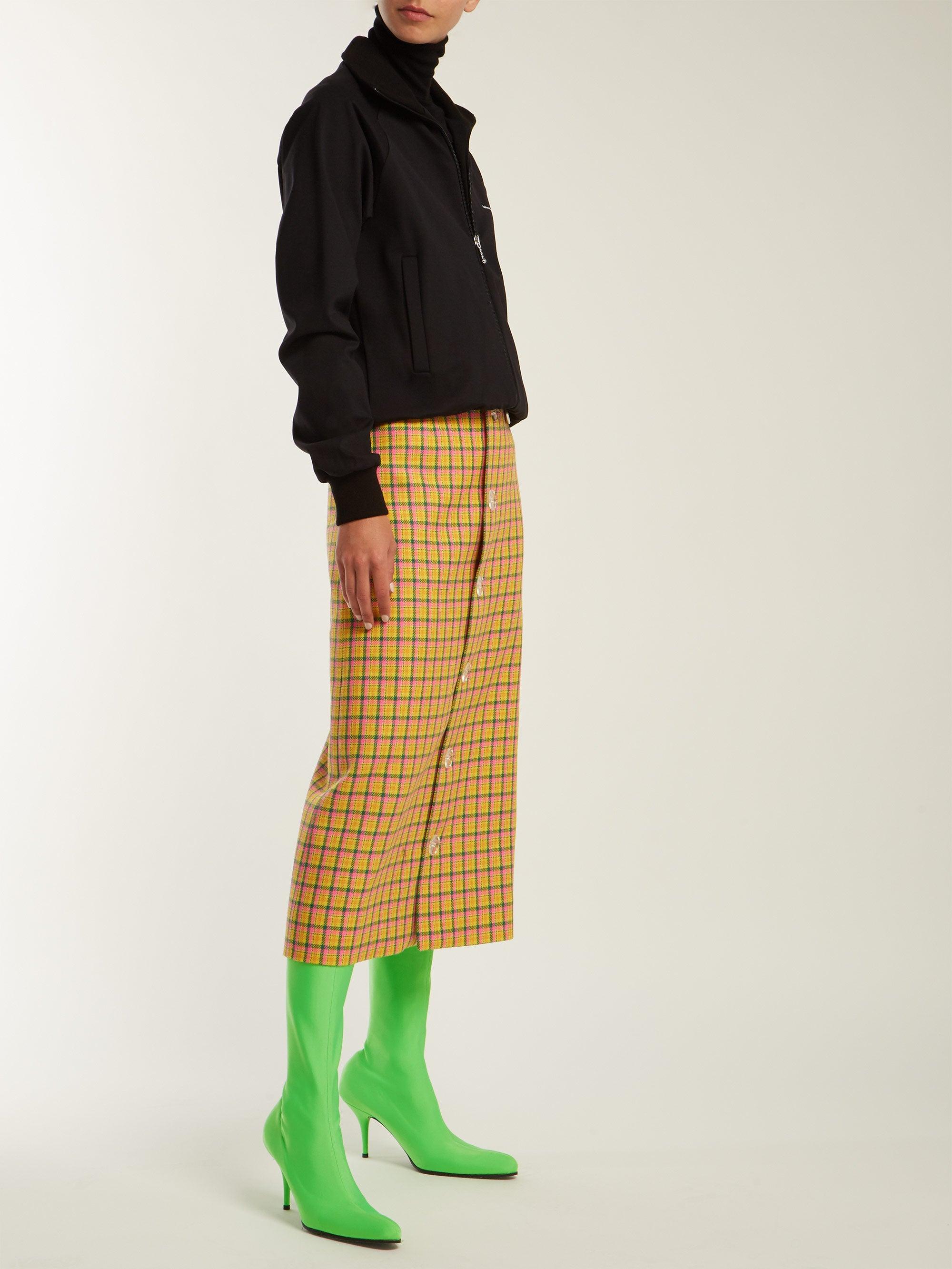 Balenciaga Over-the-knee Sock Boots in Green | Lyst