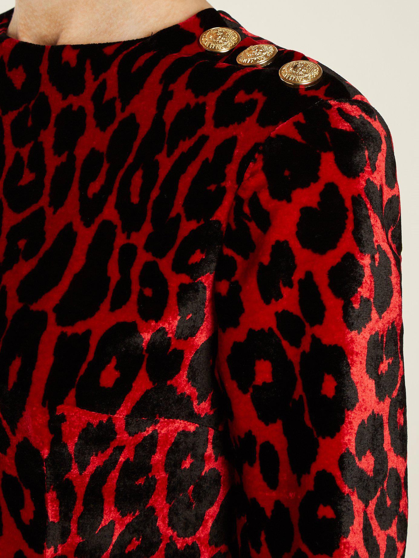 balmain leopard dress