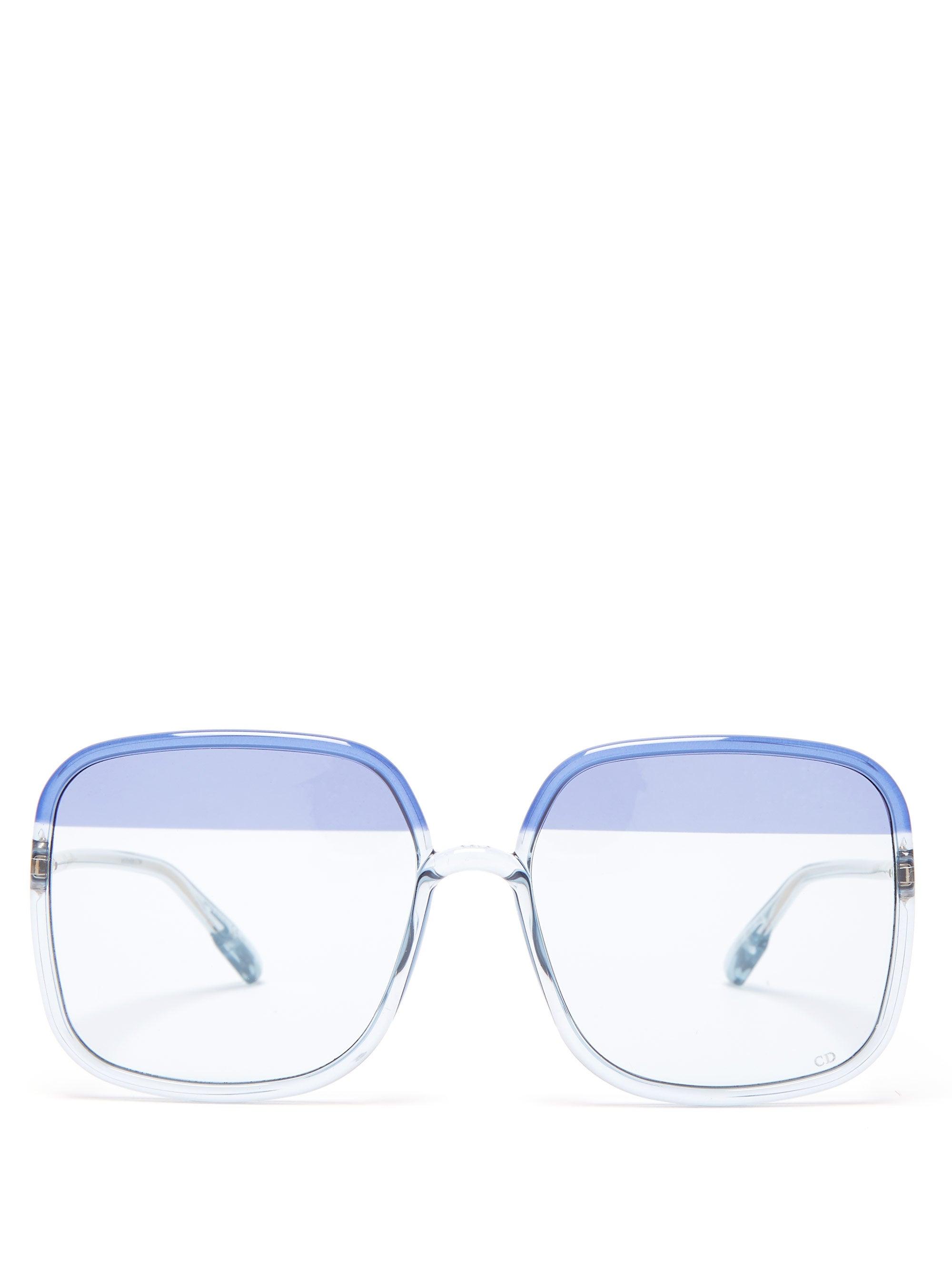 Dior So Stellaire 1 Square Acetate Sunglasses in Blue | Lyst
