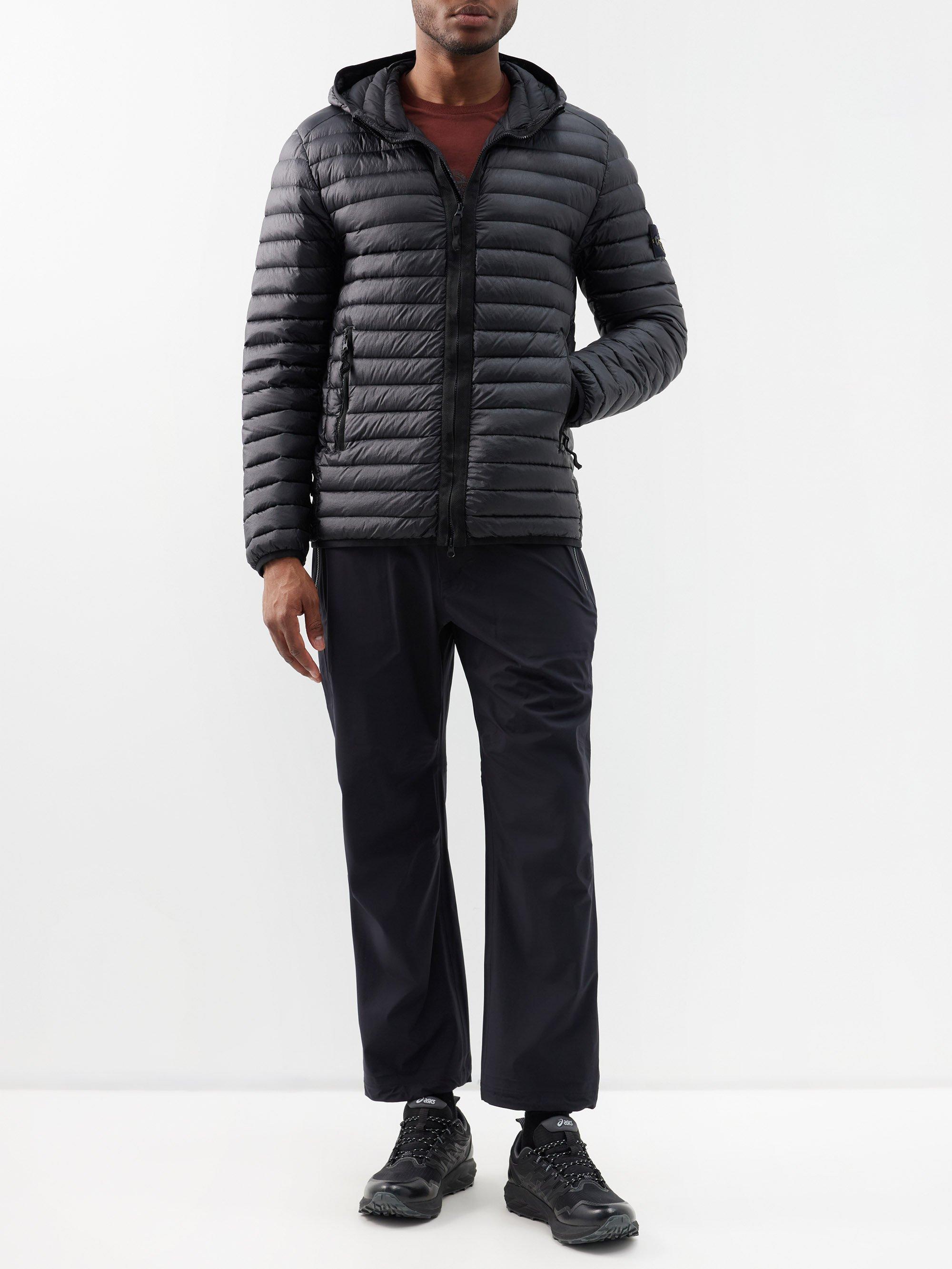 Men's down quilted hotsell packable logo jacket