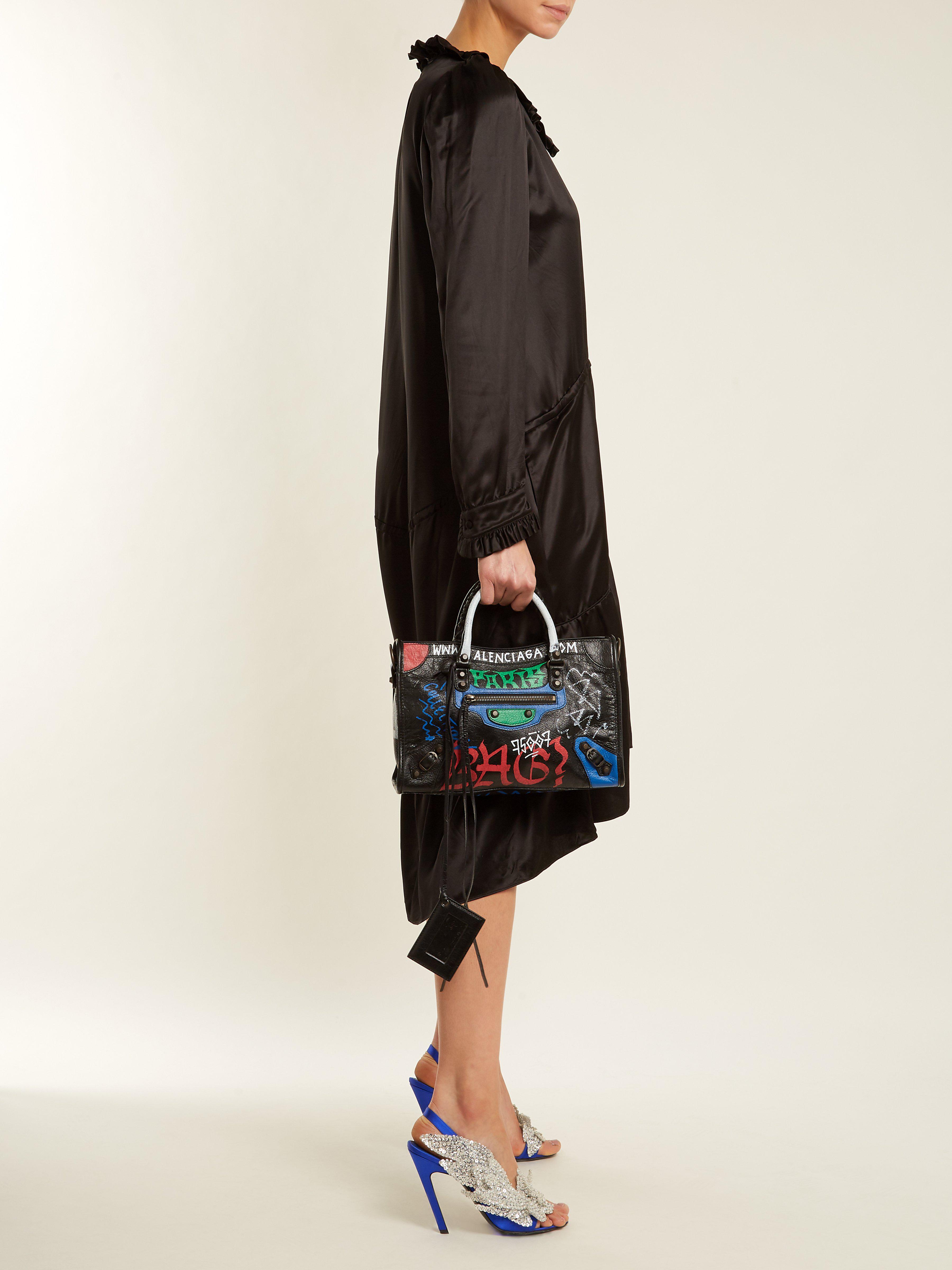 ErsA z Group l balenciaga graffiti classic city tote bag