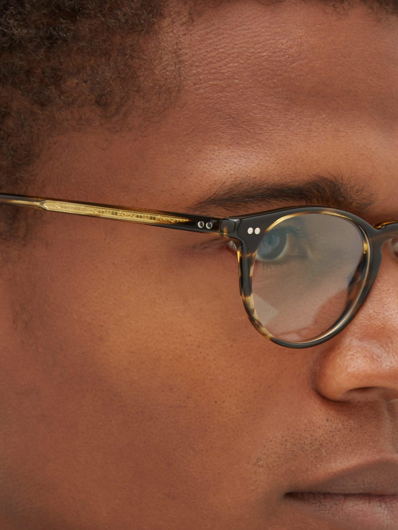 Oliver Peoples Riley Round Acetate Glasses in Brown for Men | Lyst