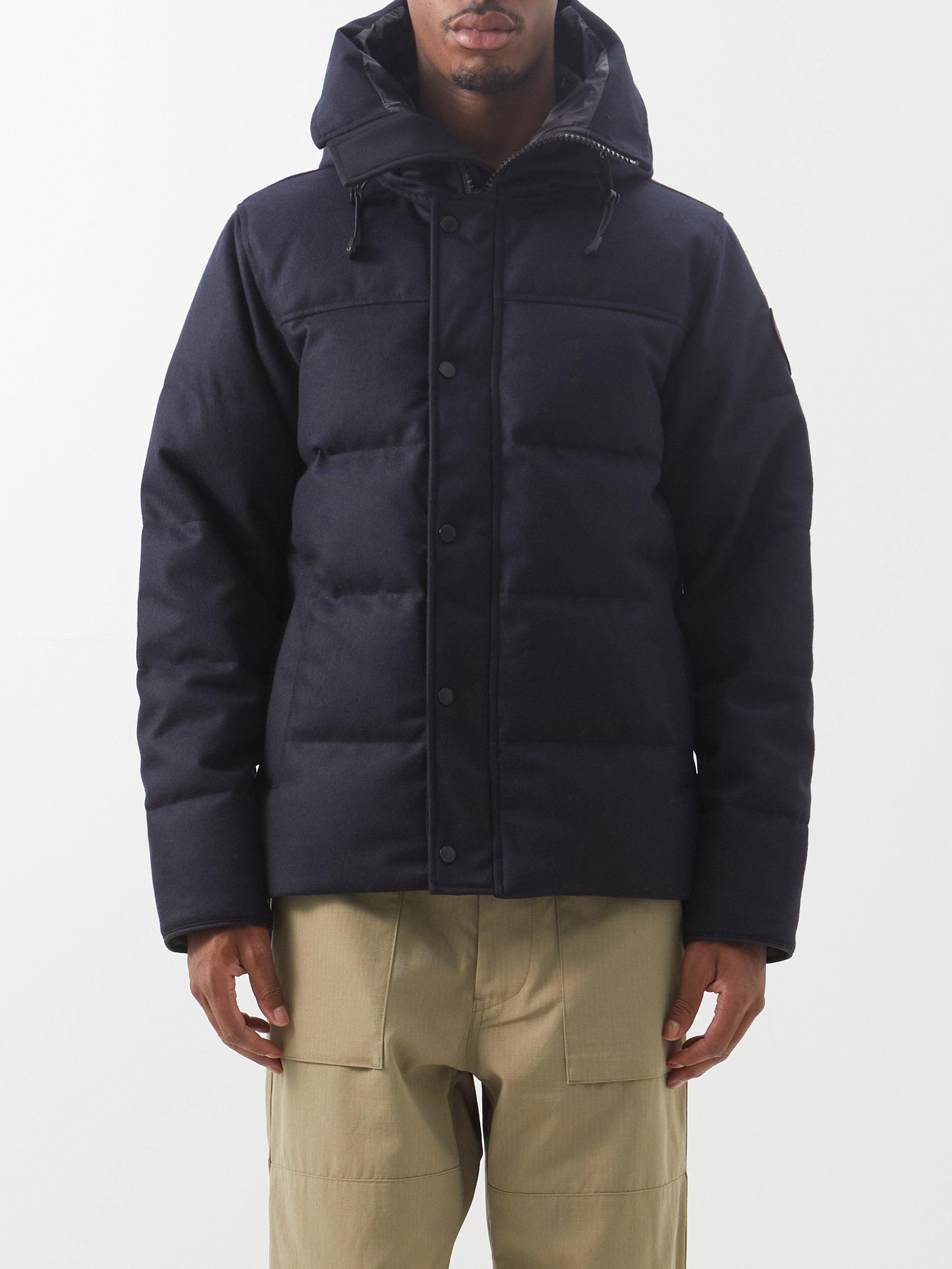 Canada Goose Macmillan Wool-blend Down Short Parka in Navy (Blue) for