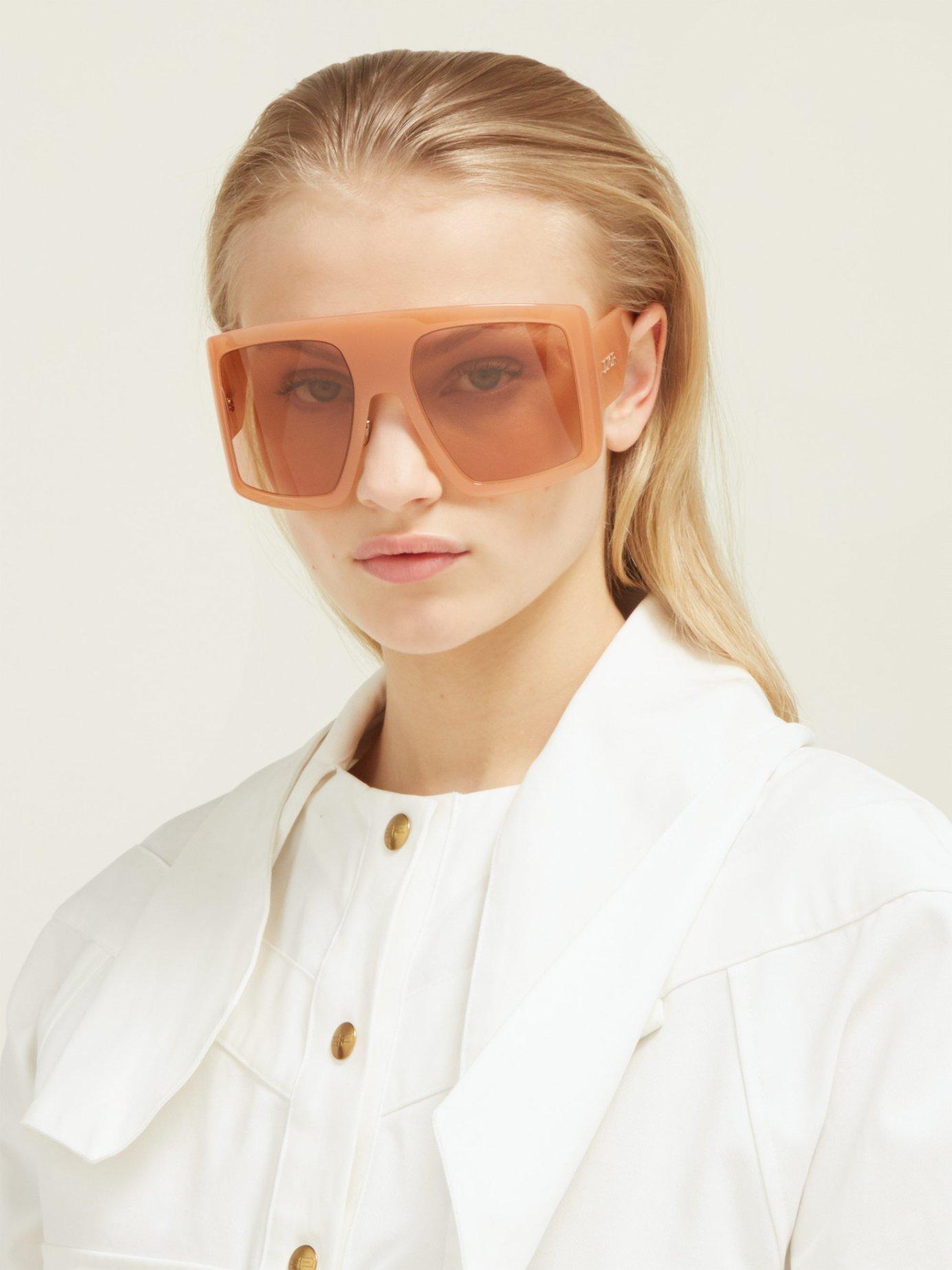 Dior Diorsolight1 Oversized Acetate Sunglasses in Pink | Lyst