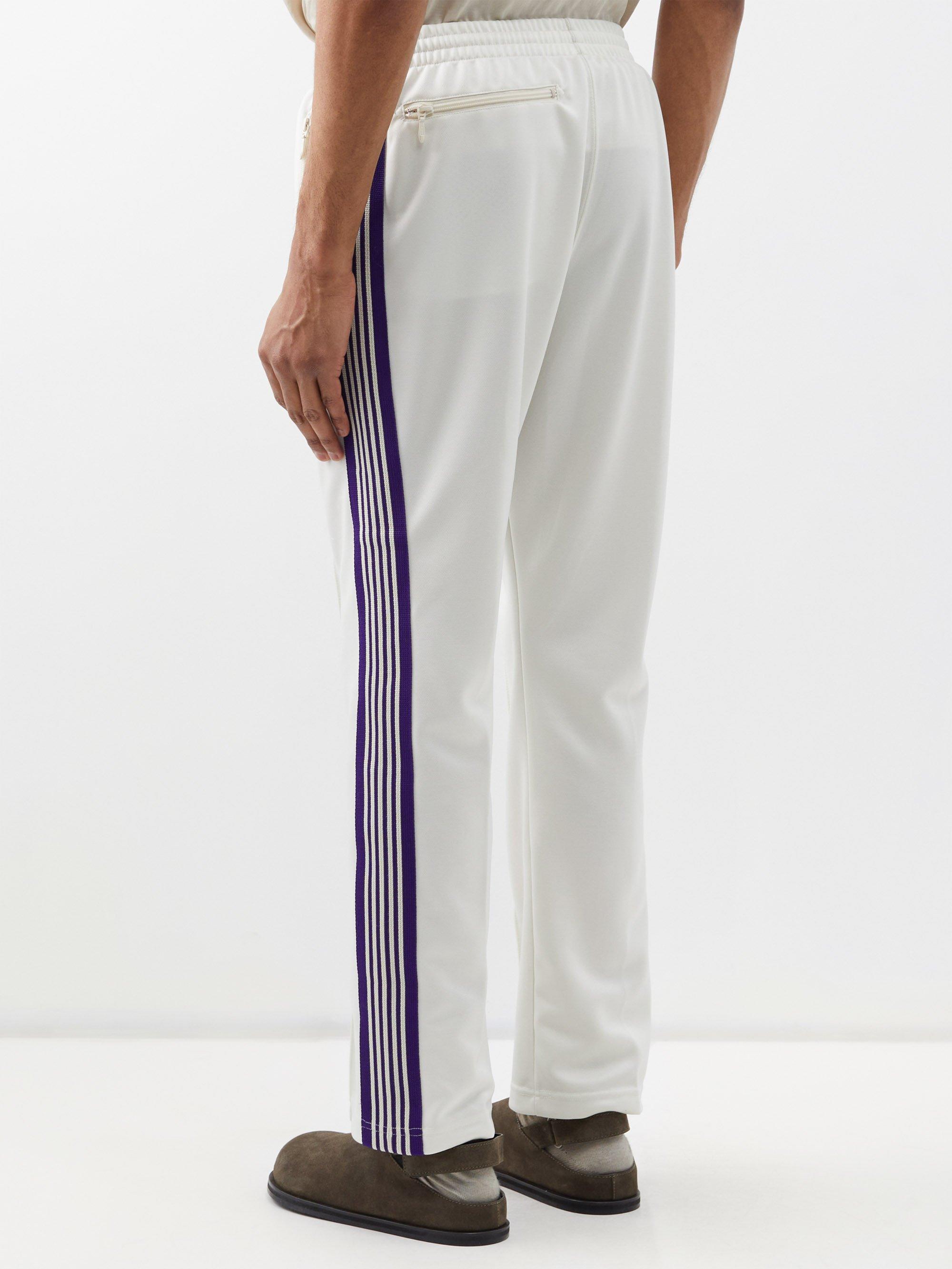 Needles Butterfly-embroidered Jersey Track Pants in White for Men 