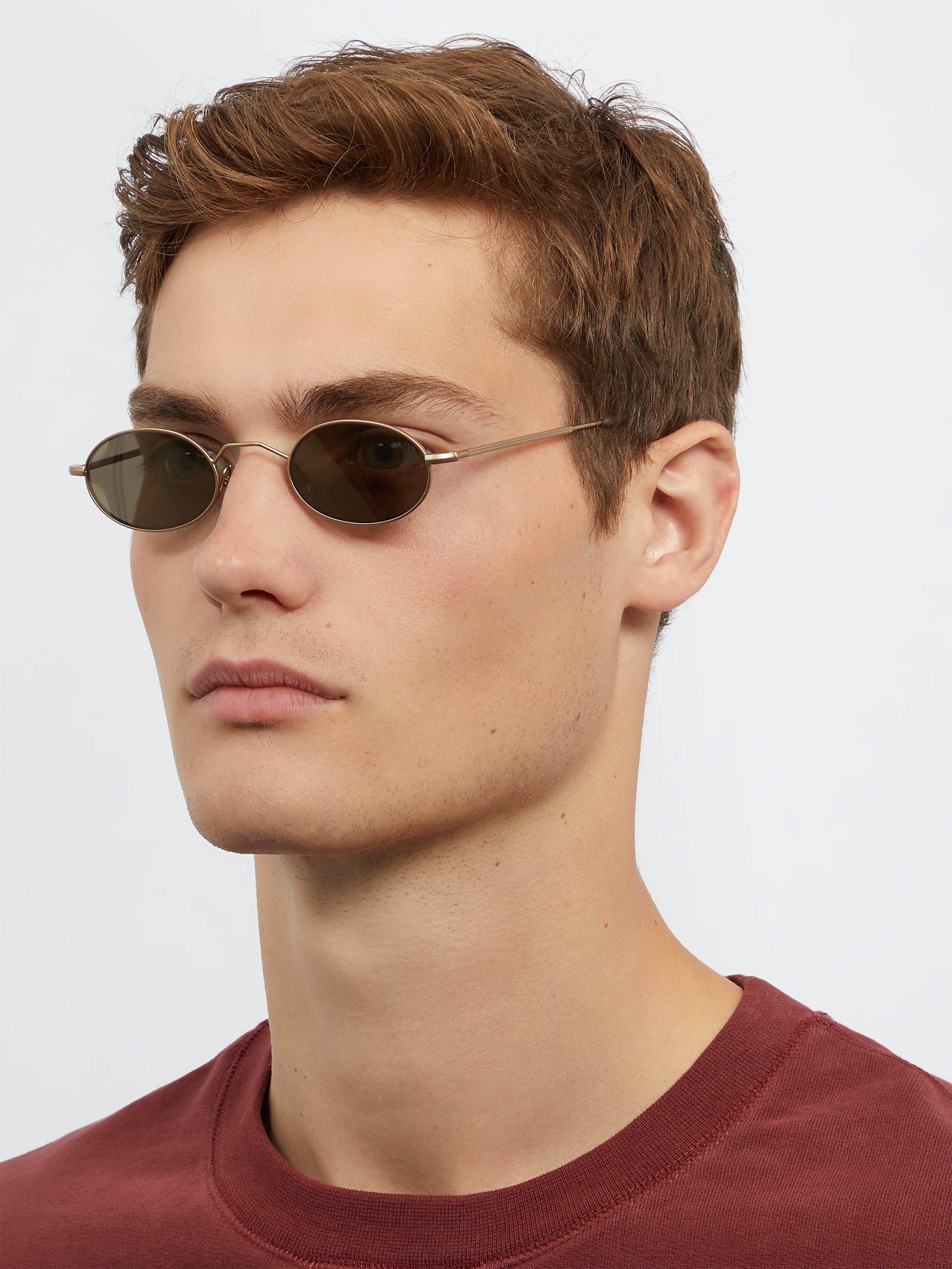 Andy Wolf Armstrong Oval-frame Sunglasses in Gold (Metallic) for Men - Lyst