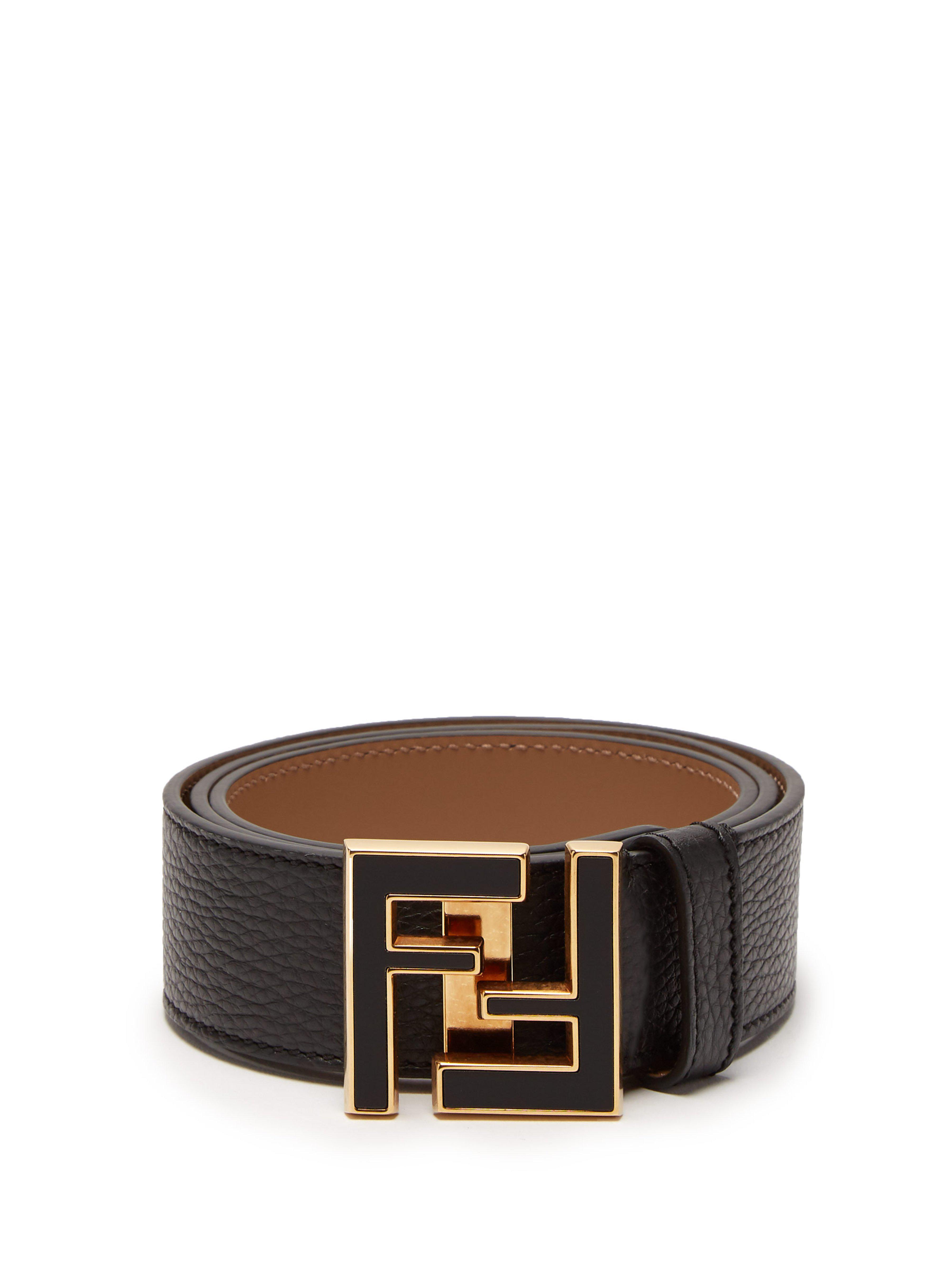 black and gold fendi belt