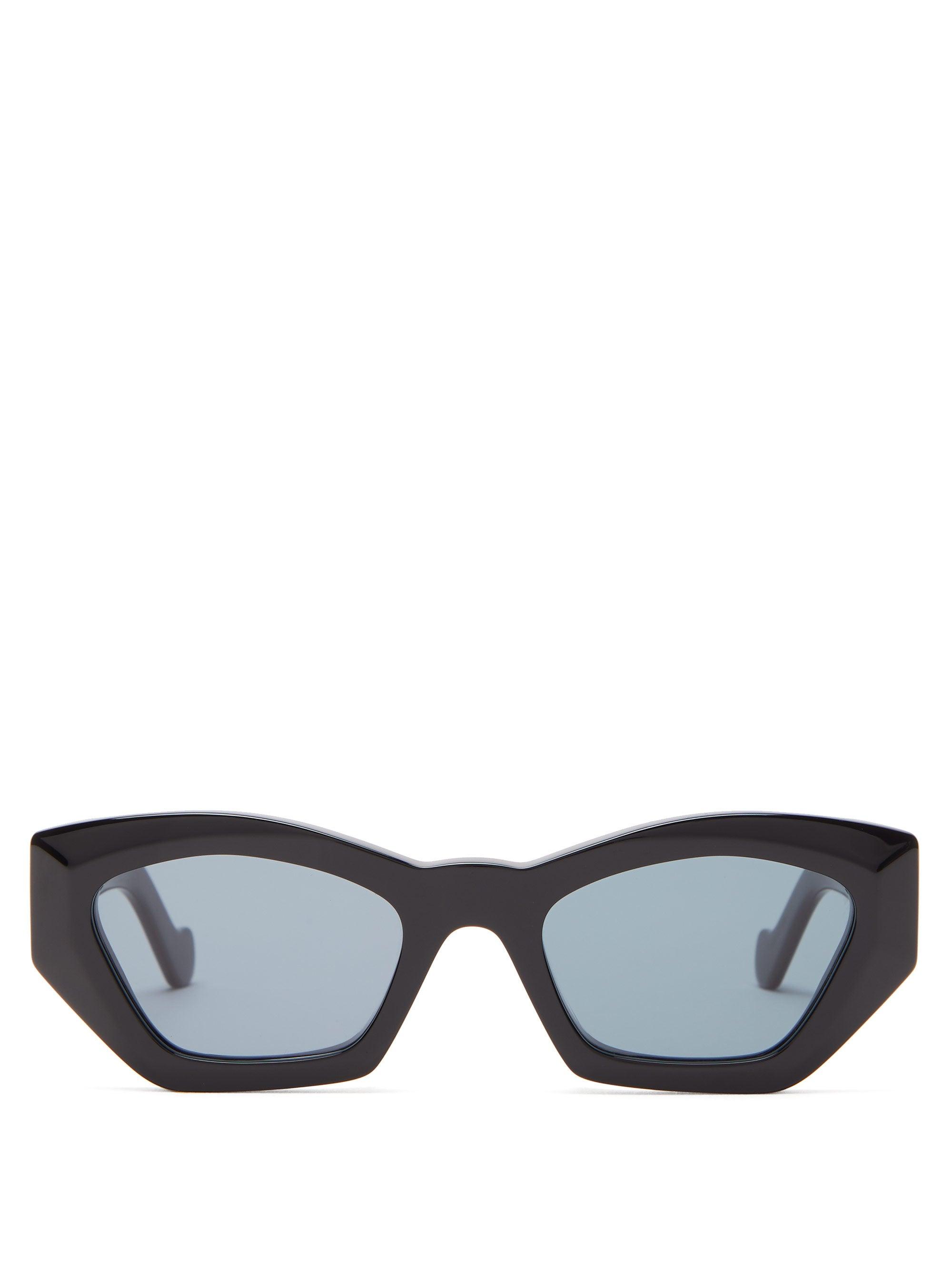 Loewe Geometric Cat-eye Acetate Sunglasses in Black