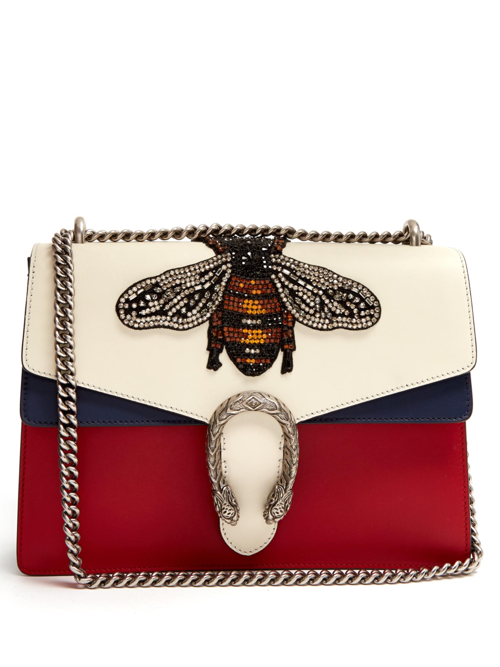 Lyst - Gucci Dionysus Large Bee Appliqué Leather Shoulder Bag