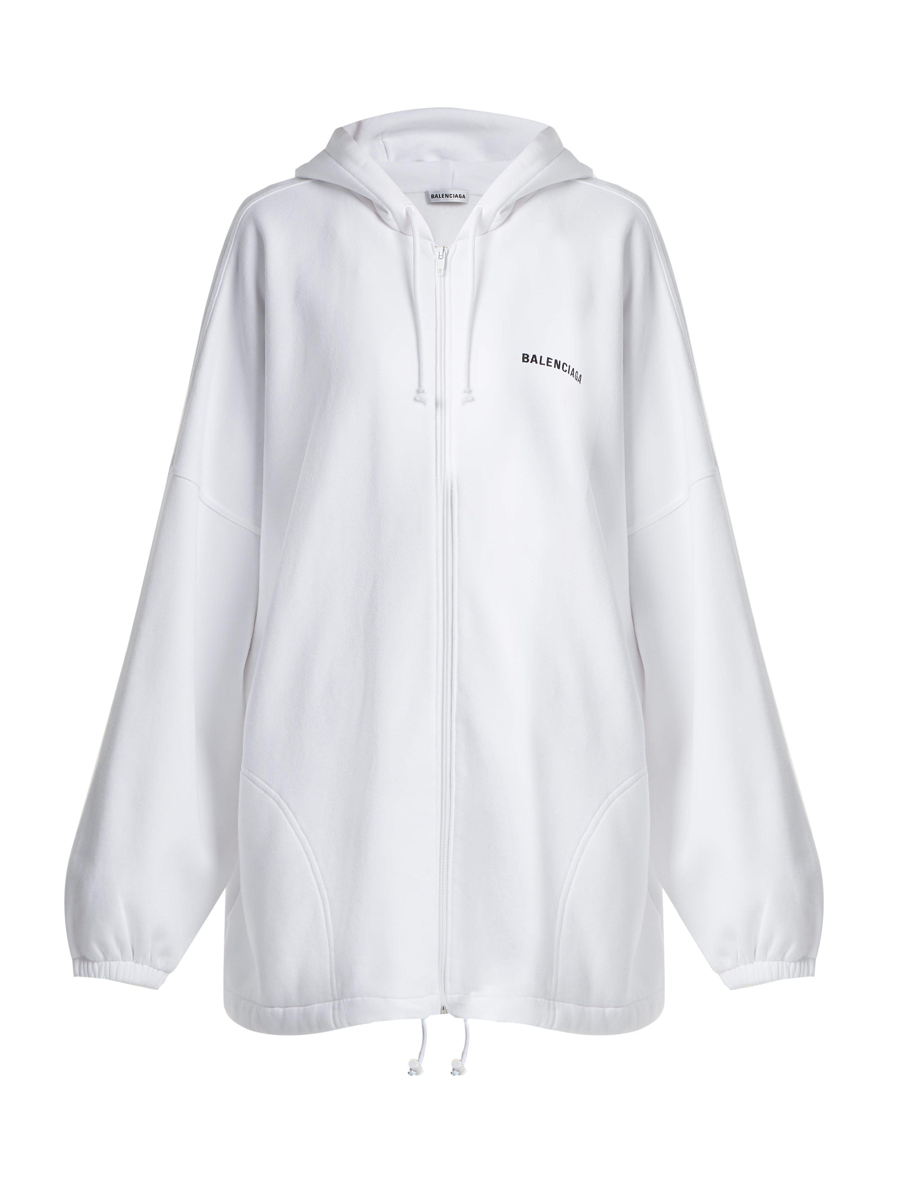 balenciaga white logo hoodie