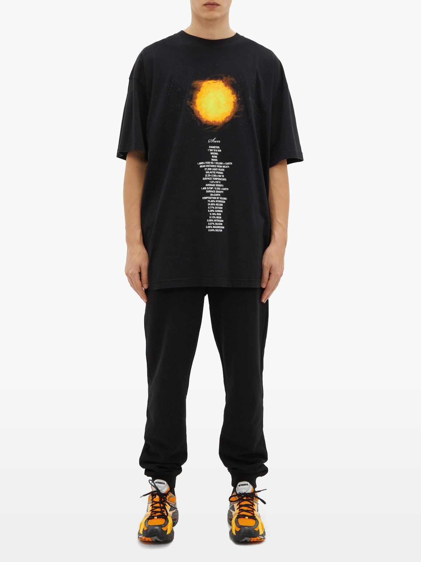 Vetements Sun Print Jersey T Shirt in Black for Men | Lyst