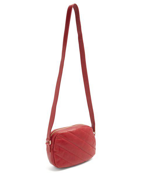 A.P.C. Meryl Quilted-leather Cross-body Bag in Red | Lyst