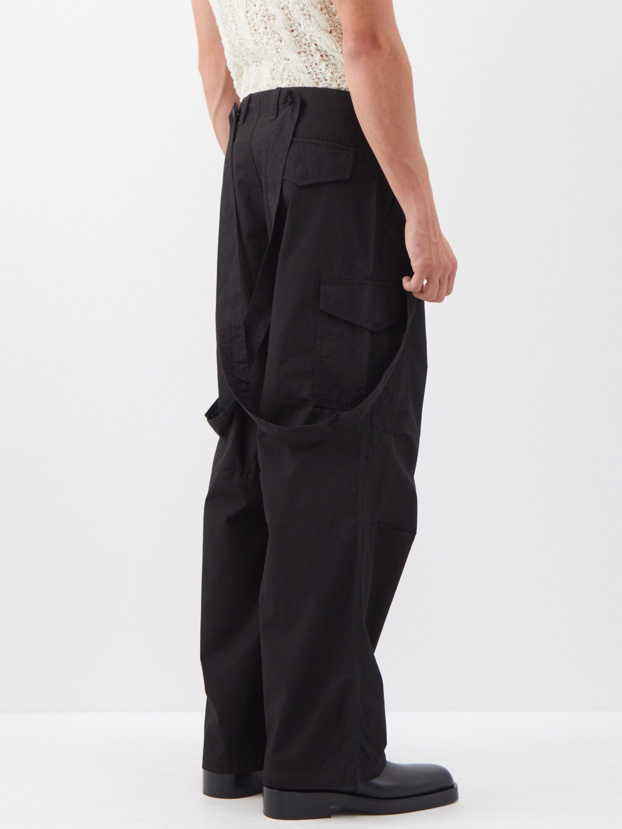 Our Legacy Audio Cotton-blend Cargo Trousers in Black for Men | Lyst