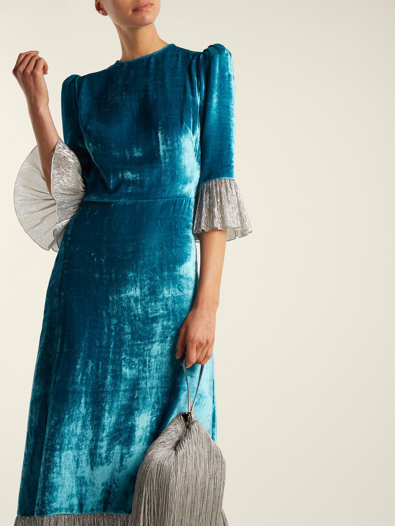 Wife Festival Crushed-velvet Dress 