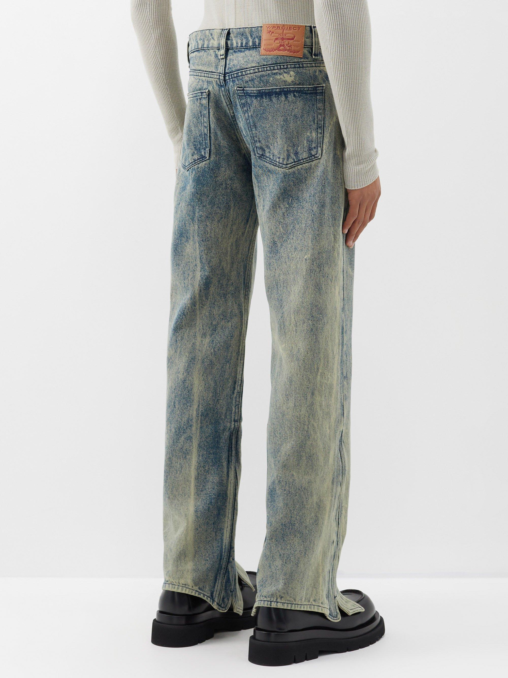 Y. Project Tudor Acid-wash Straight-leg Jeans in Blue for Men | Lyst