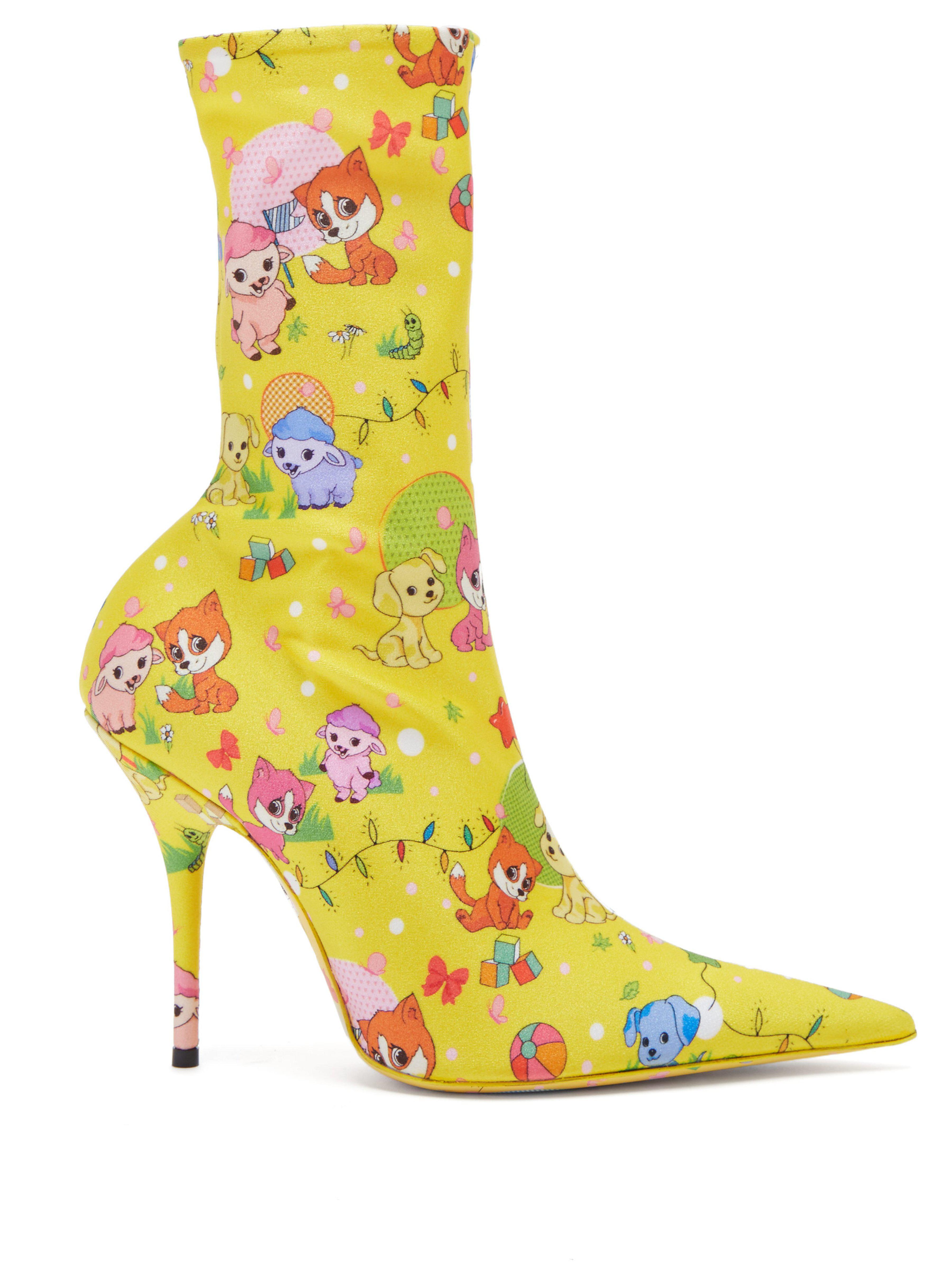 balenciaga yellow boots