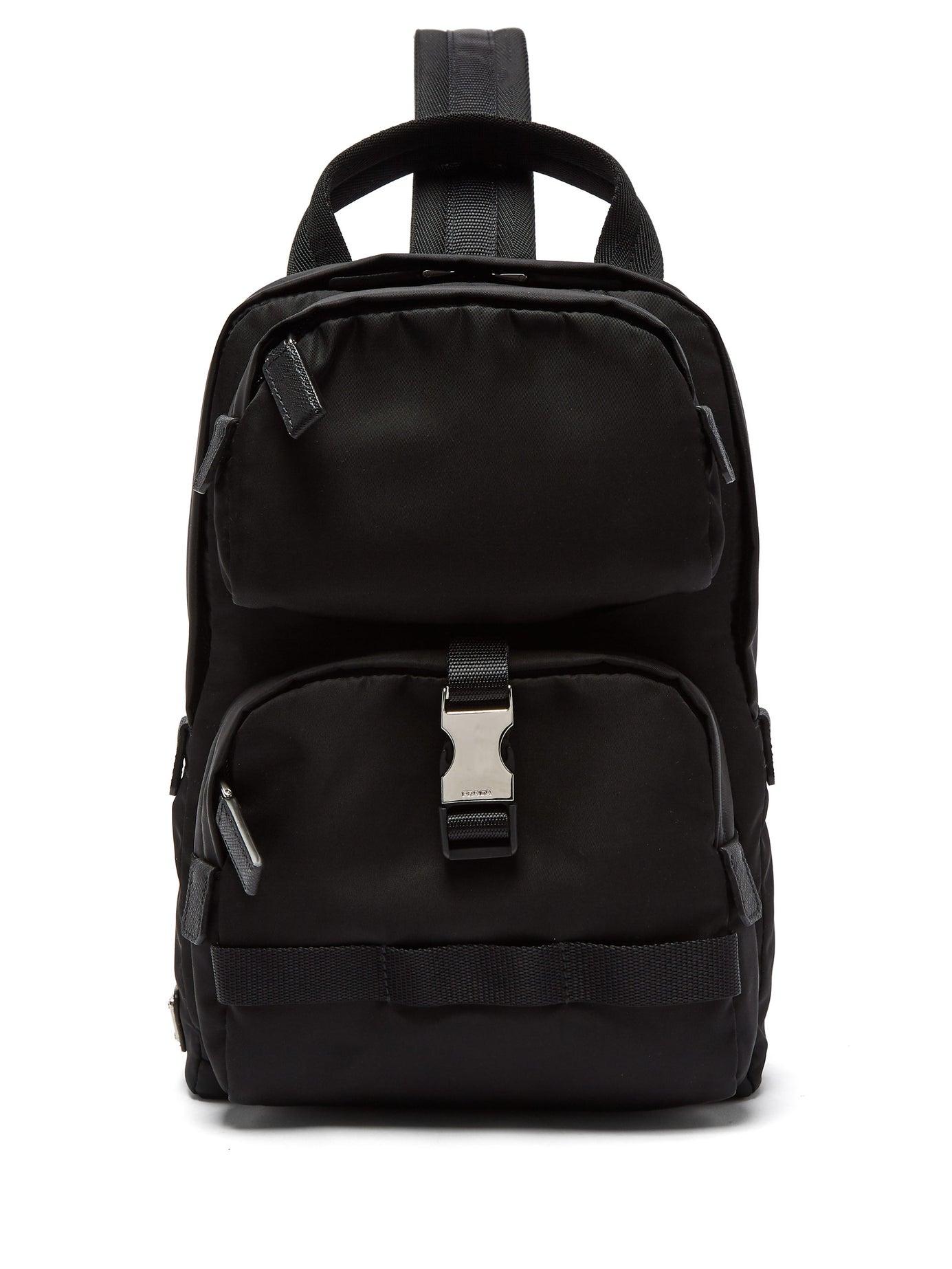Prada single 2025 strap backpack