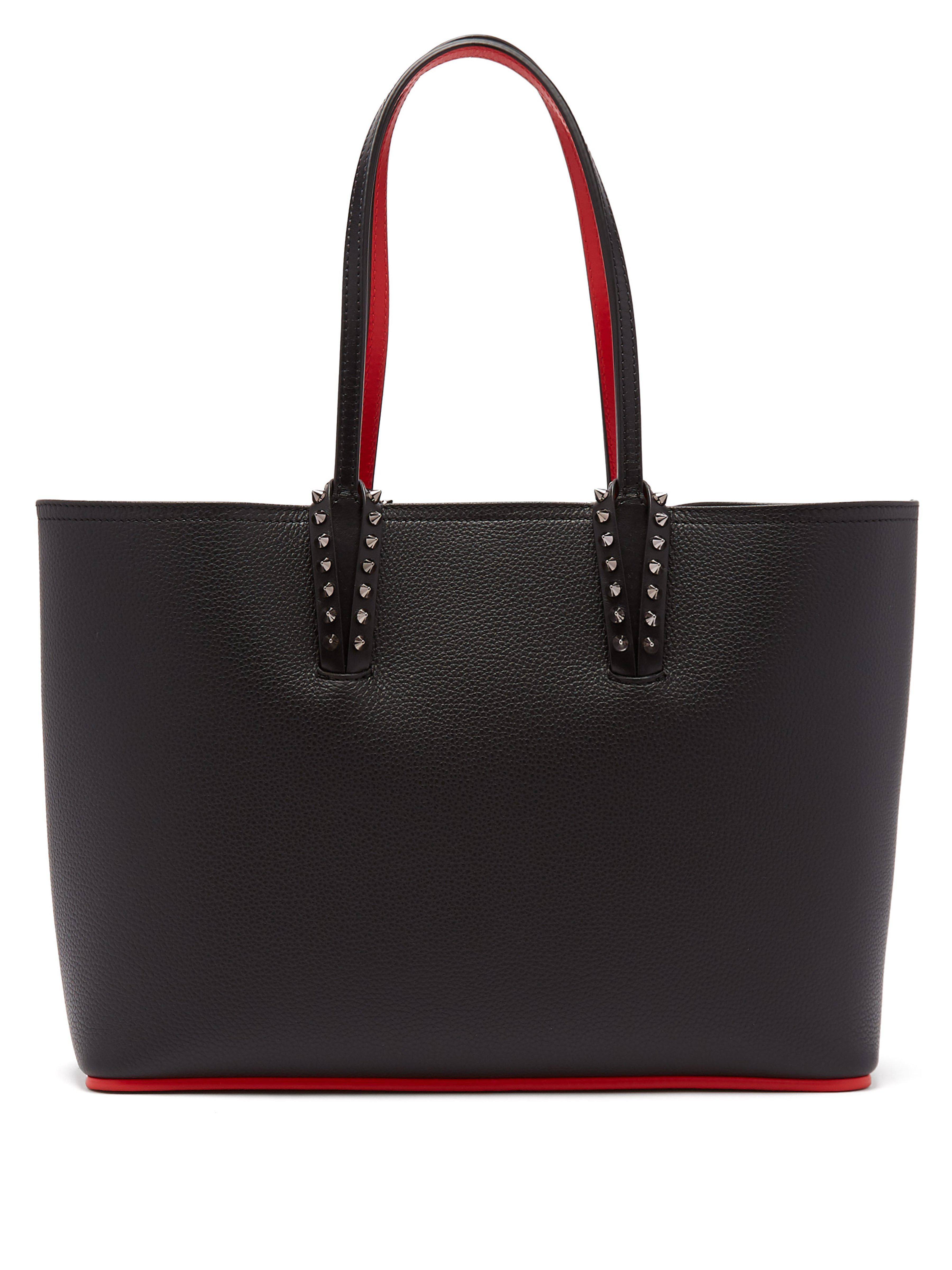 Christian Louboutin Cabata Small Spike Embellished Leather Tote in ...