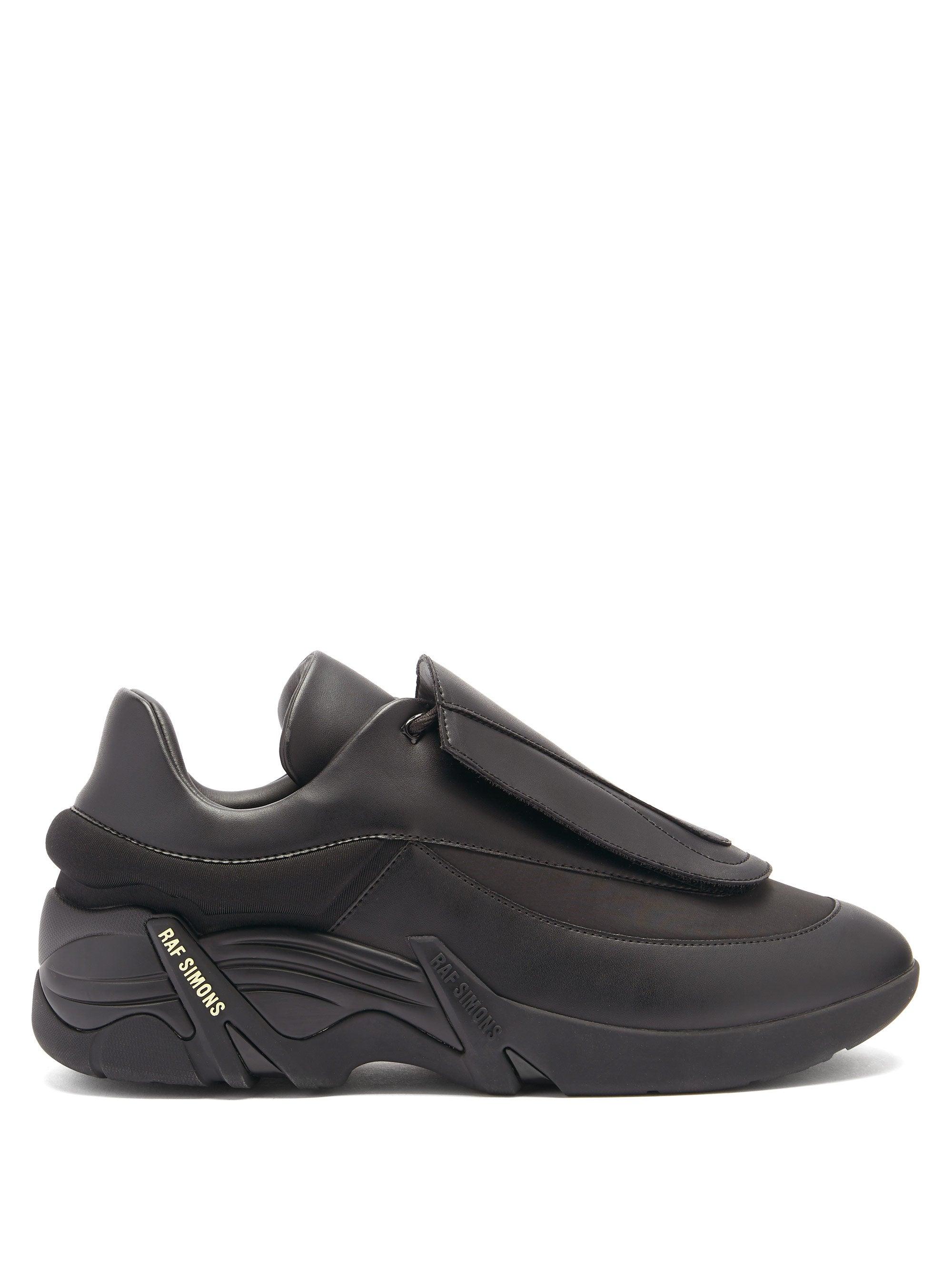 Raf Simons Antei Exaggerated-sole Leather Trainers in Black for Men - Lyst