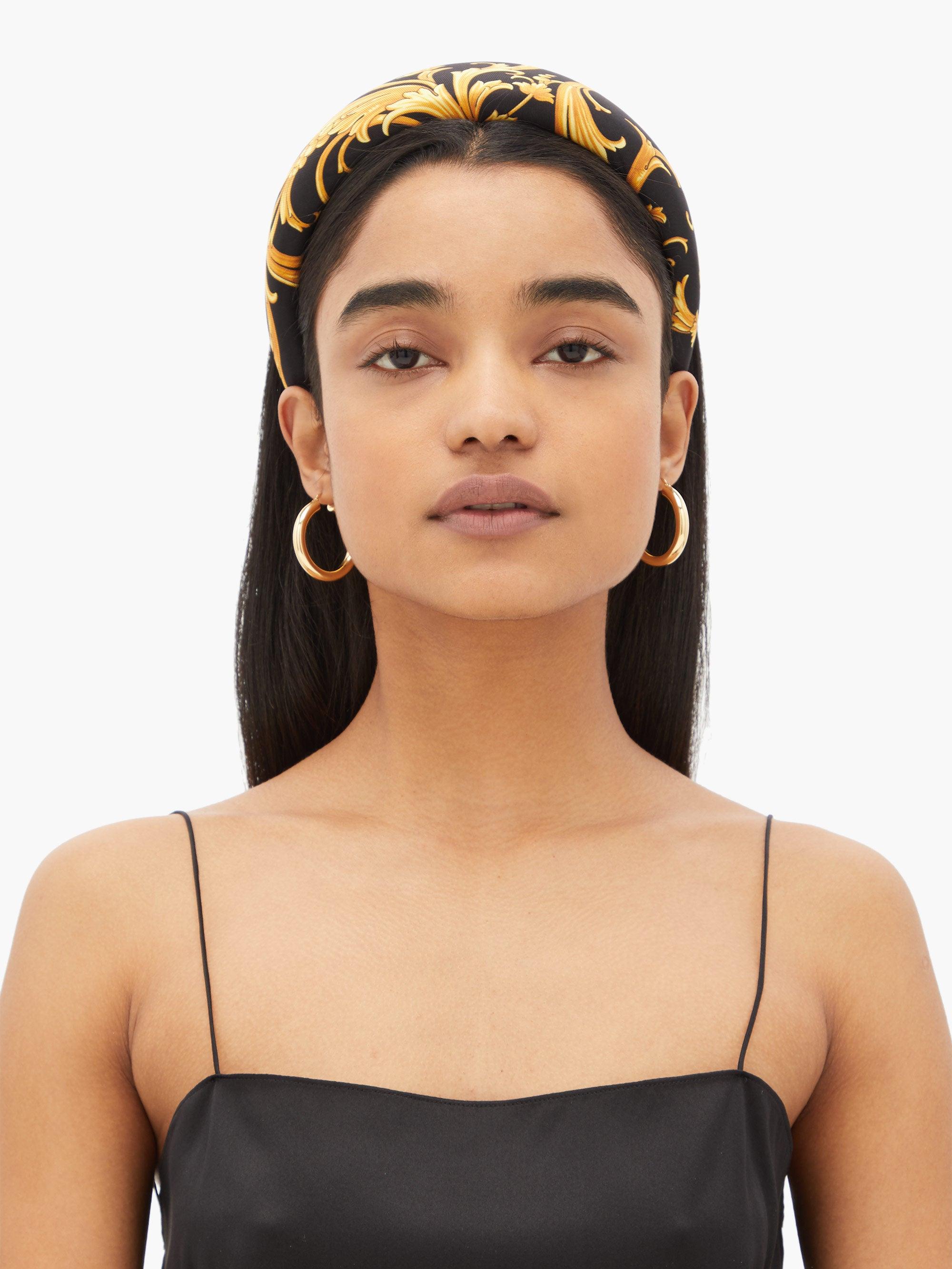 Versace Baroqueprint Silktwill Headband Lyst
