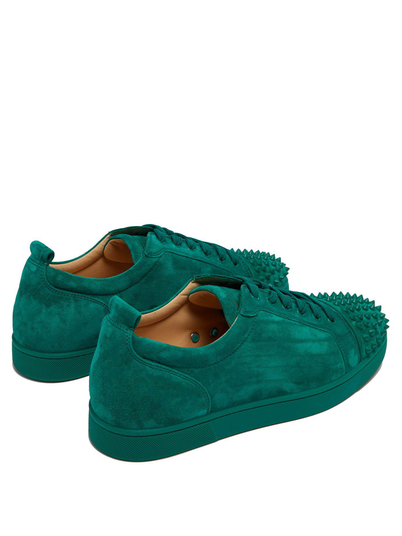 Christian Louboutin Junior Embellished Leather Trainers in Green for Men | Lyst