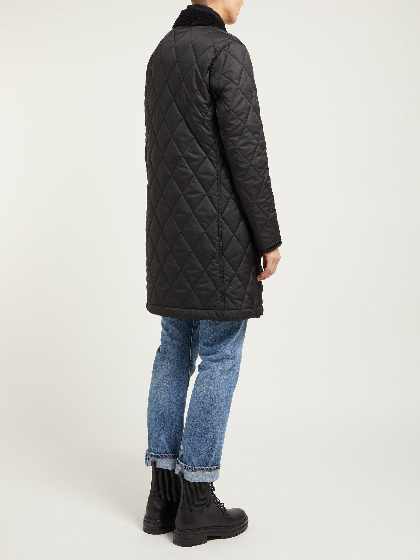 Burberry Dereham Diamond Quilted Jacket in Black | Lyst