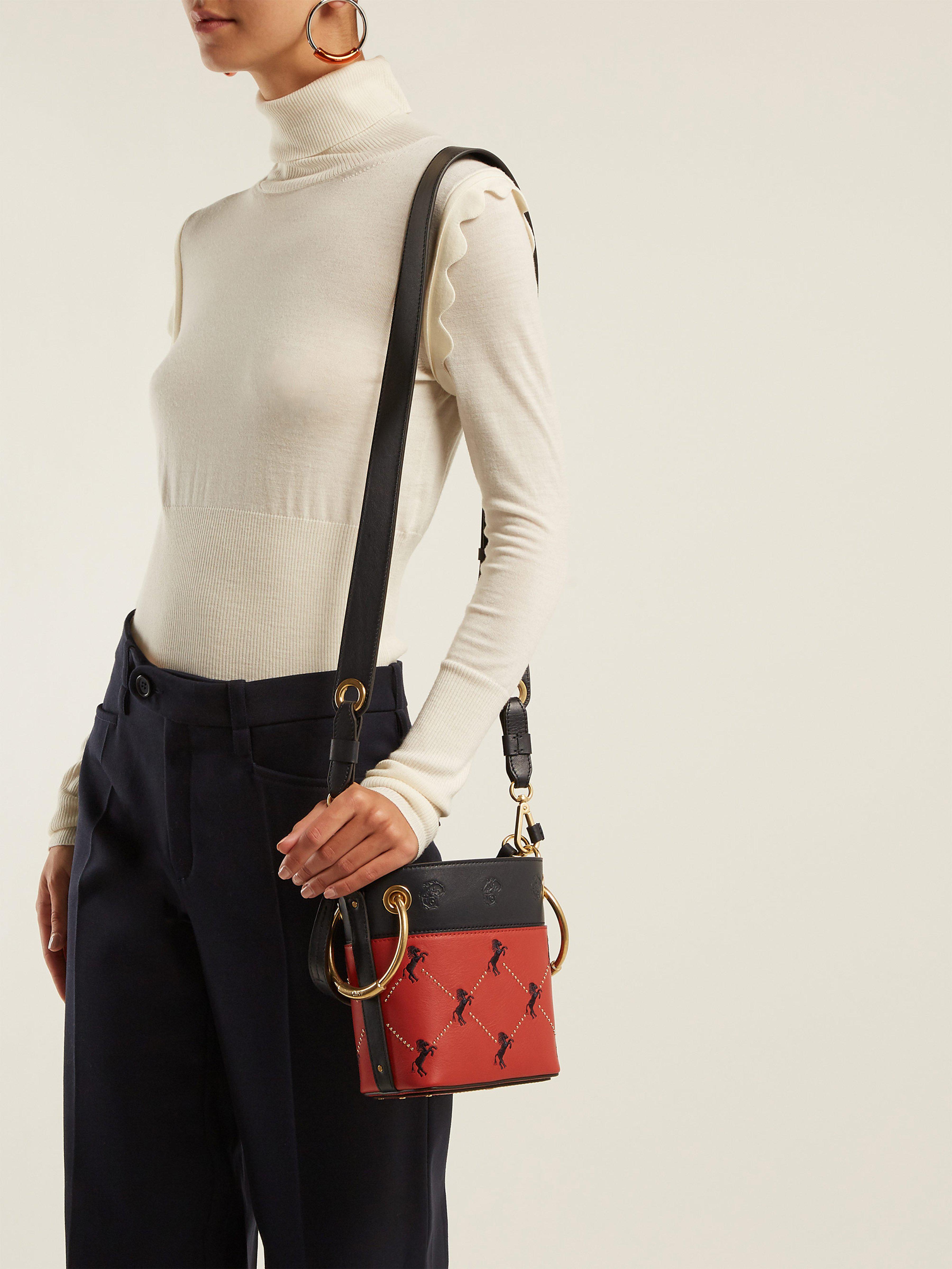 chloe horse bucket bag