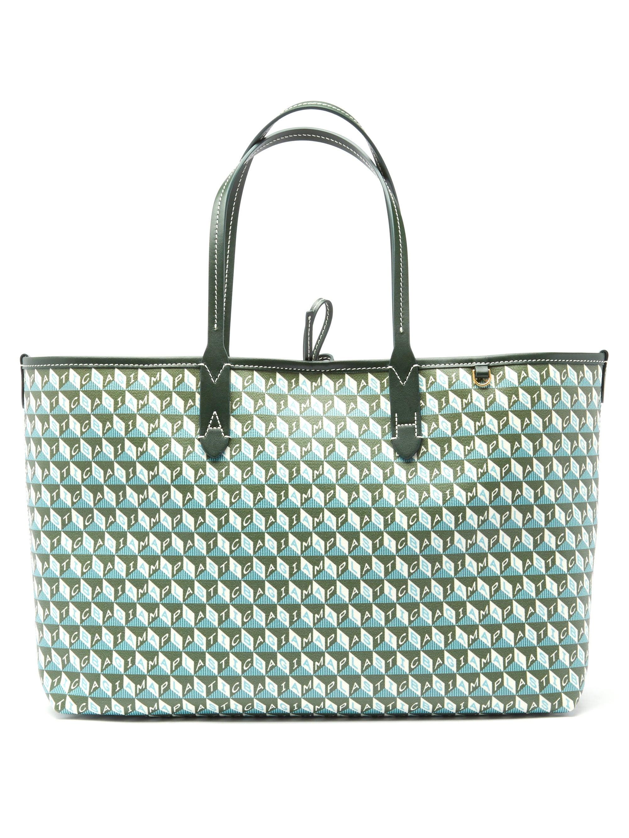 Anya Hindmarch I Am A Plastic Bag Recycledcanvas Tote Bag in Green Lyst