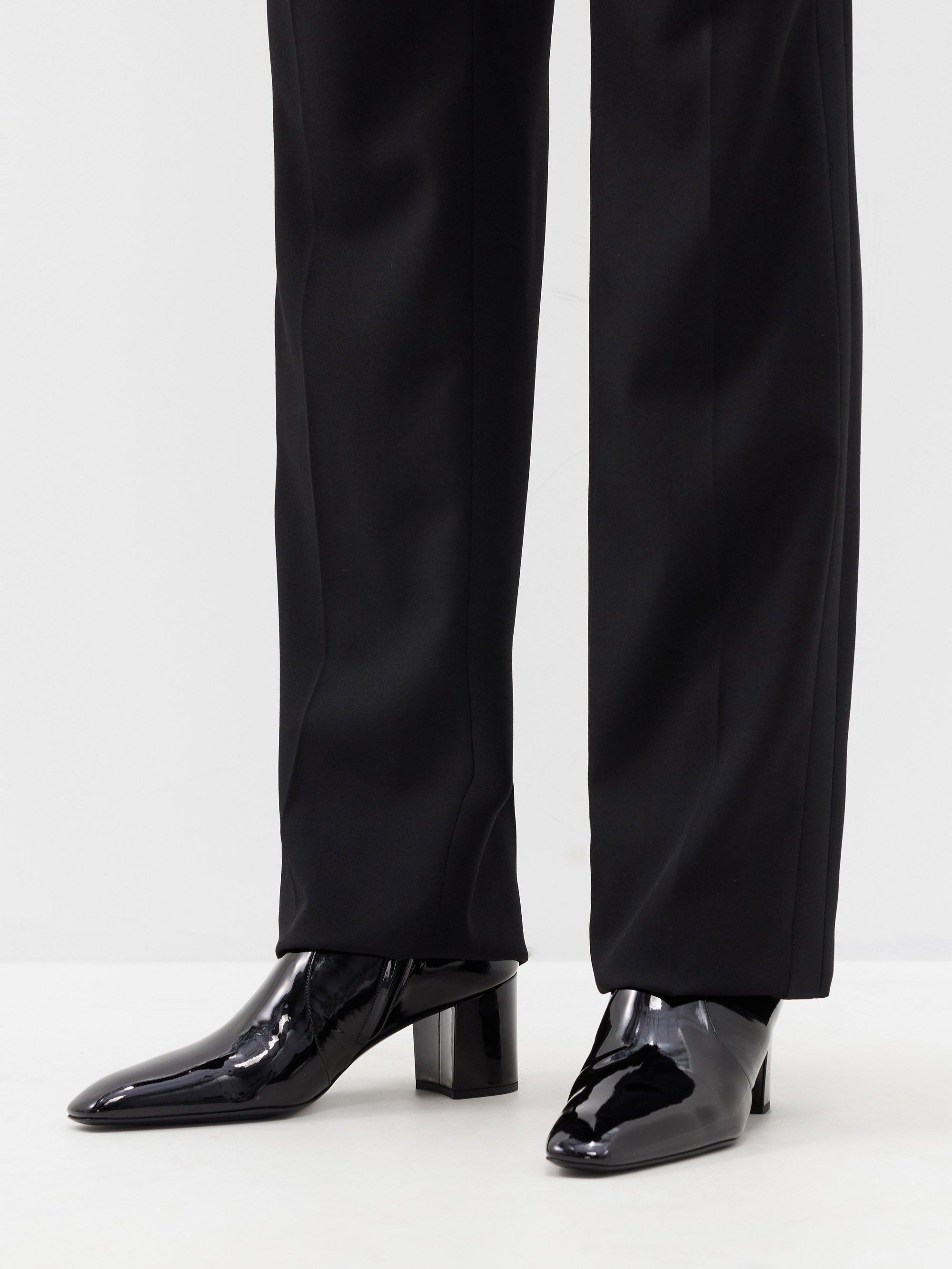 Saint laurent top patent leather boots