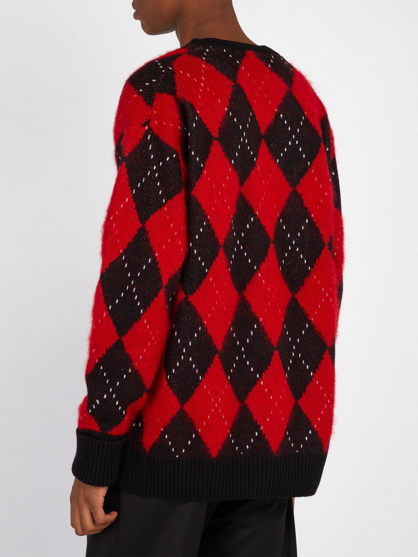 alexander mcqueen argyle sweater