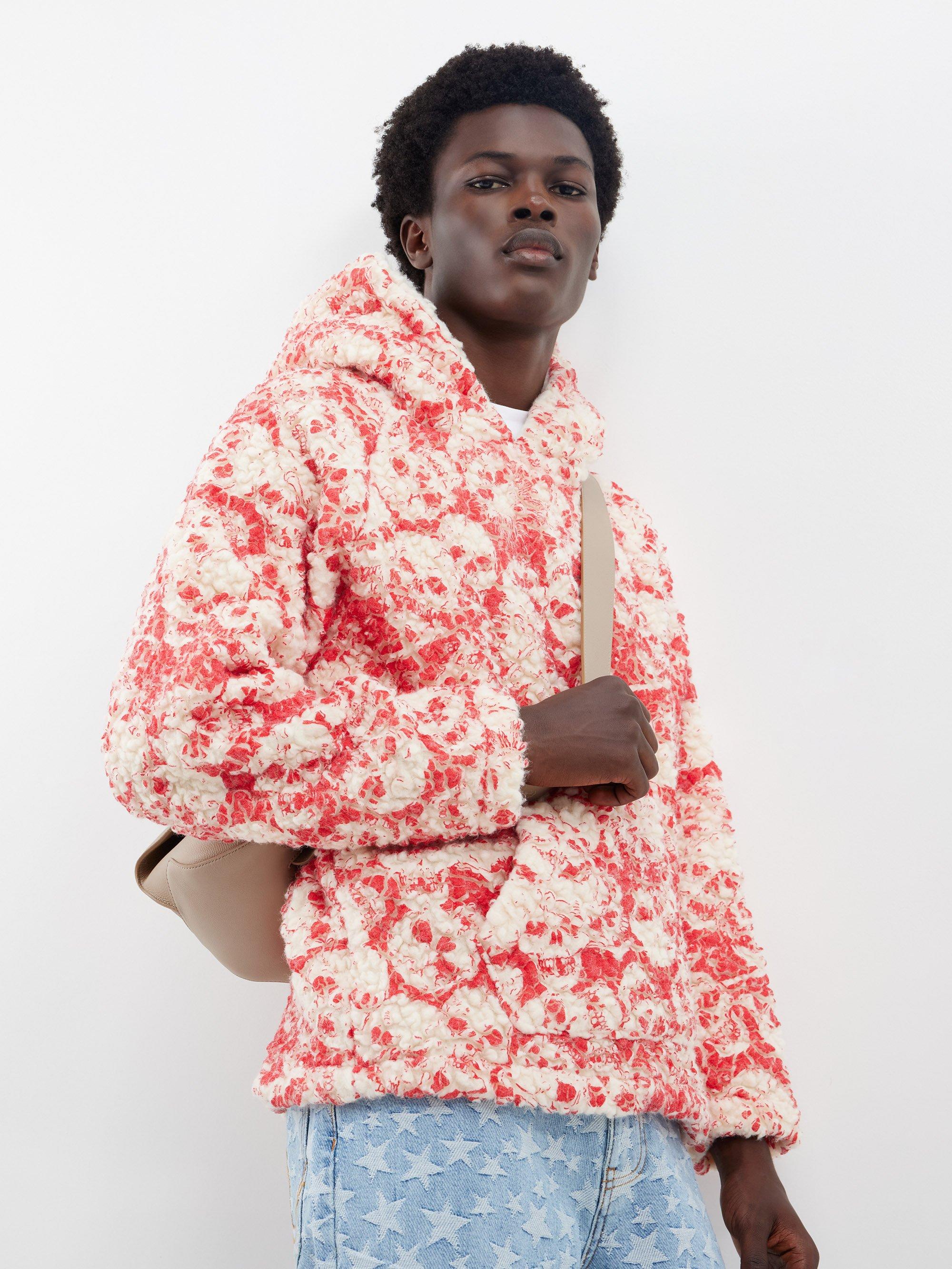 ERL Skull-print Cotton-fleece Hoodie in Red for Men | Lyst