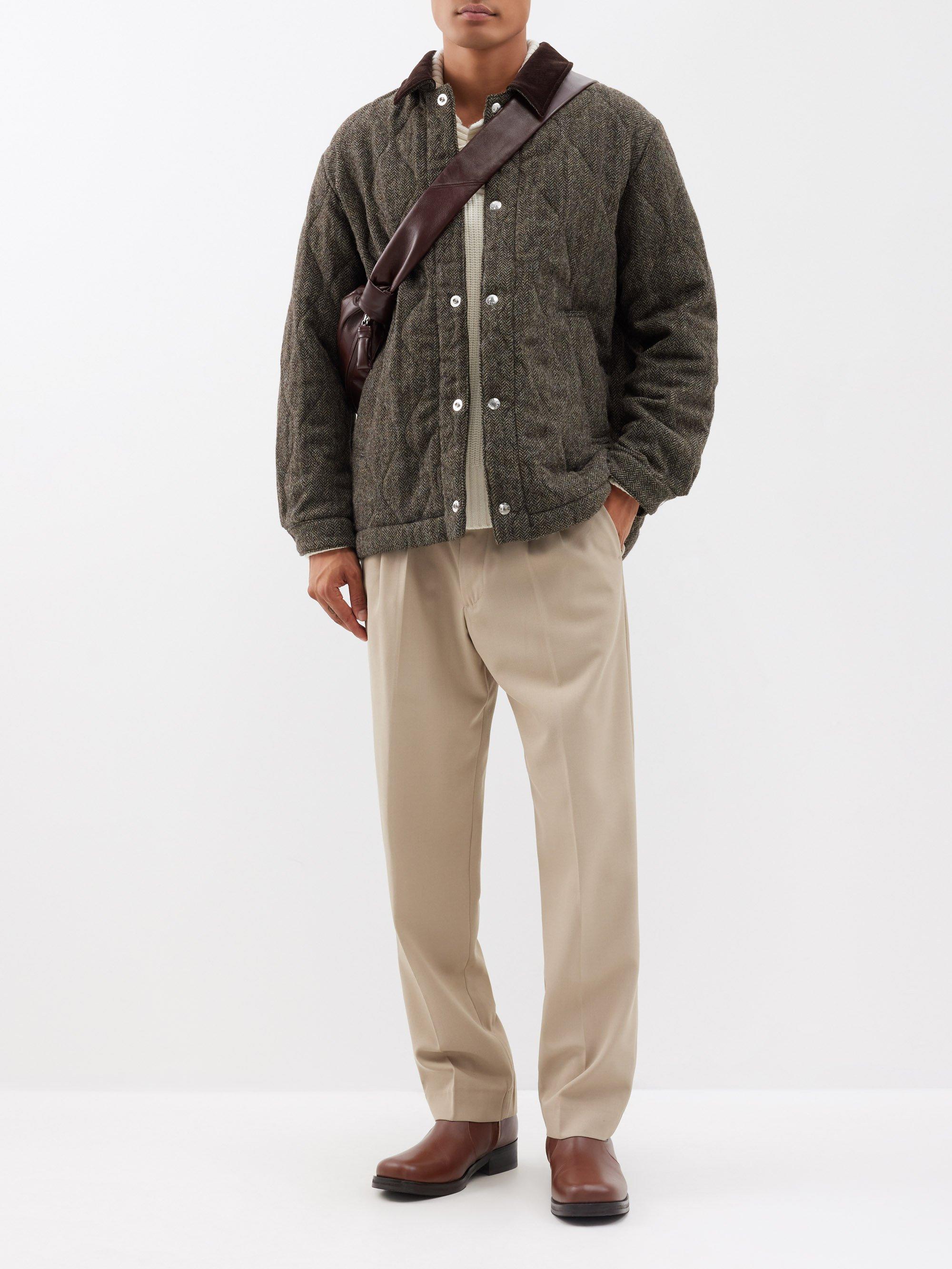 Quilted shop wool jacket