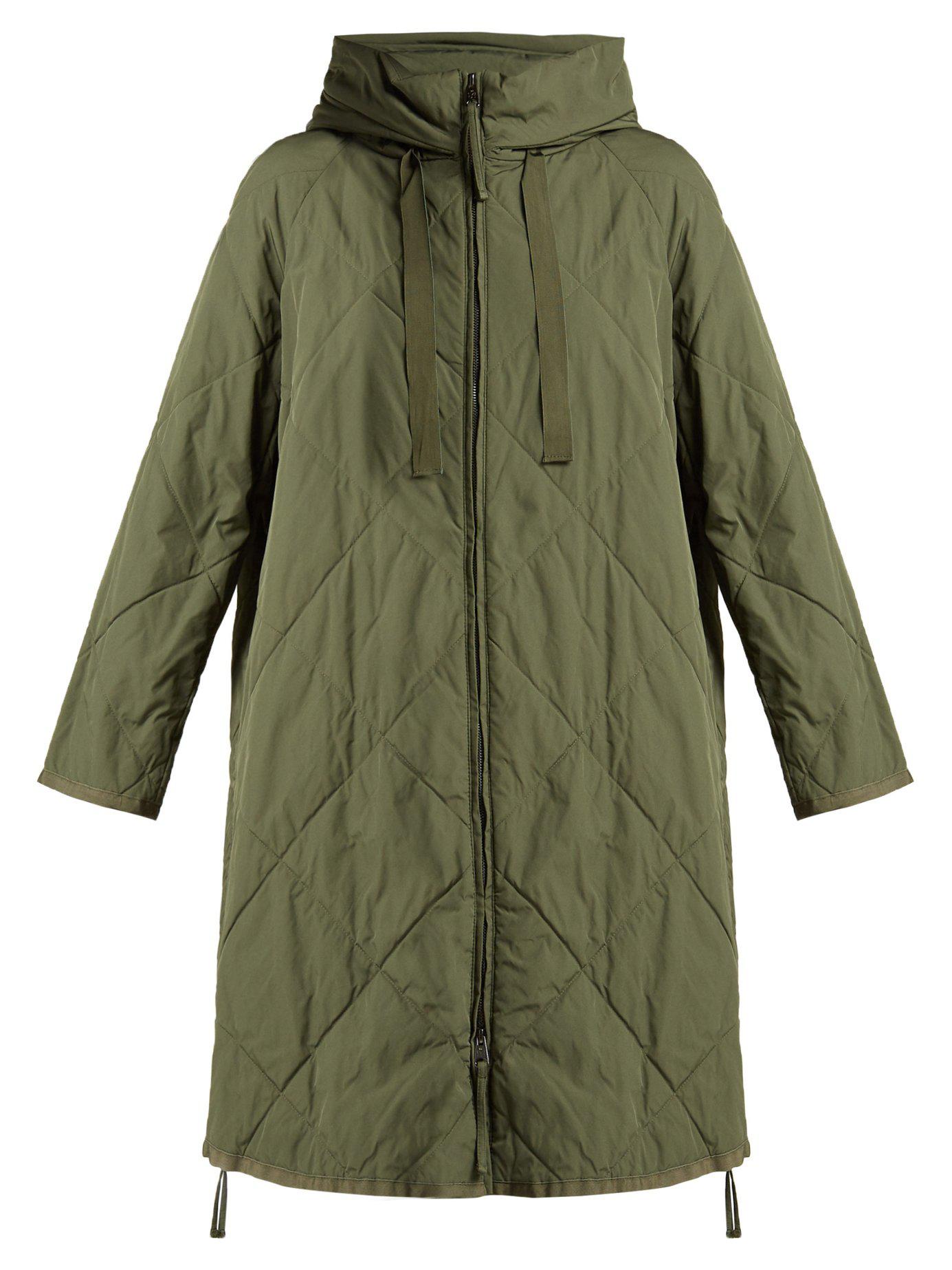 Weekend by Maxmara Denim Magda Quilted Coat in Khaki (Green) | Lyst Canada