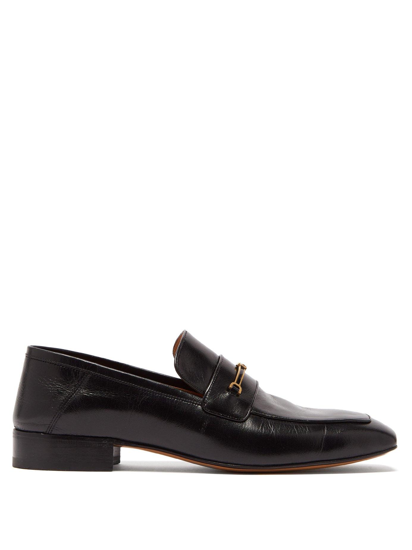 Gucci Quentin Gg Horsebit Leather Loafers in Black for Men | Lyst