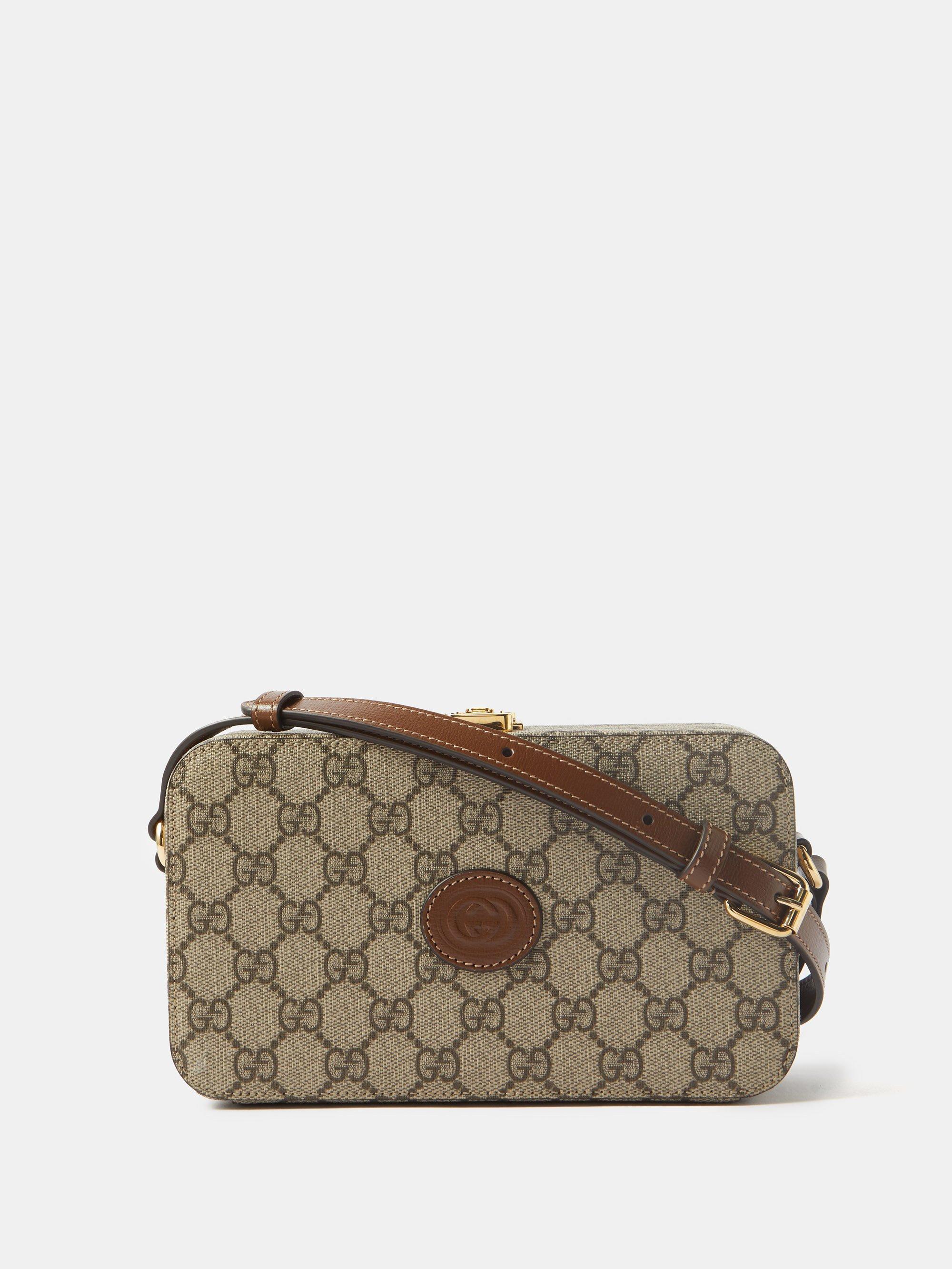 Gucci GG-supreme Canvas And Leather Cross-body Bag in Gray for Men | Lyst