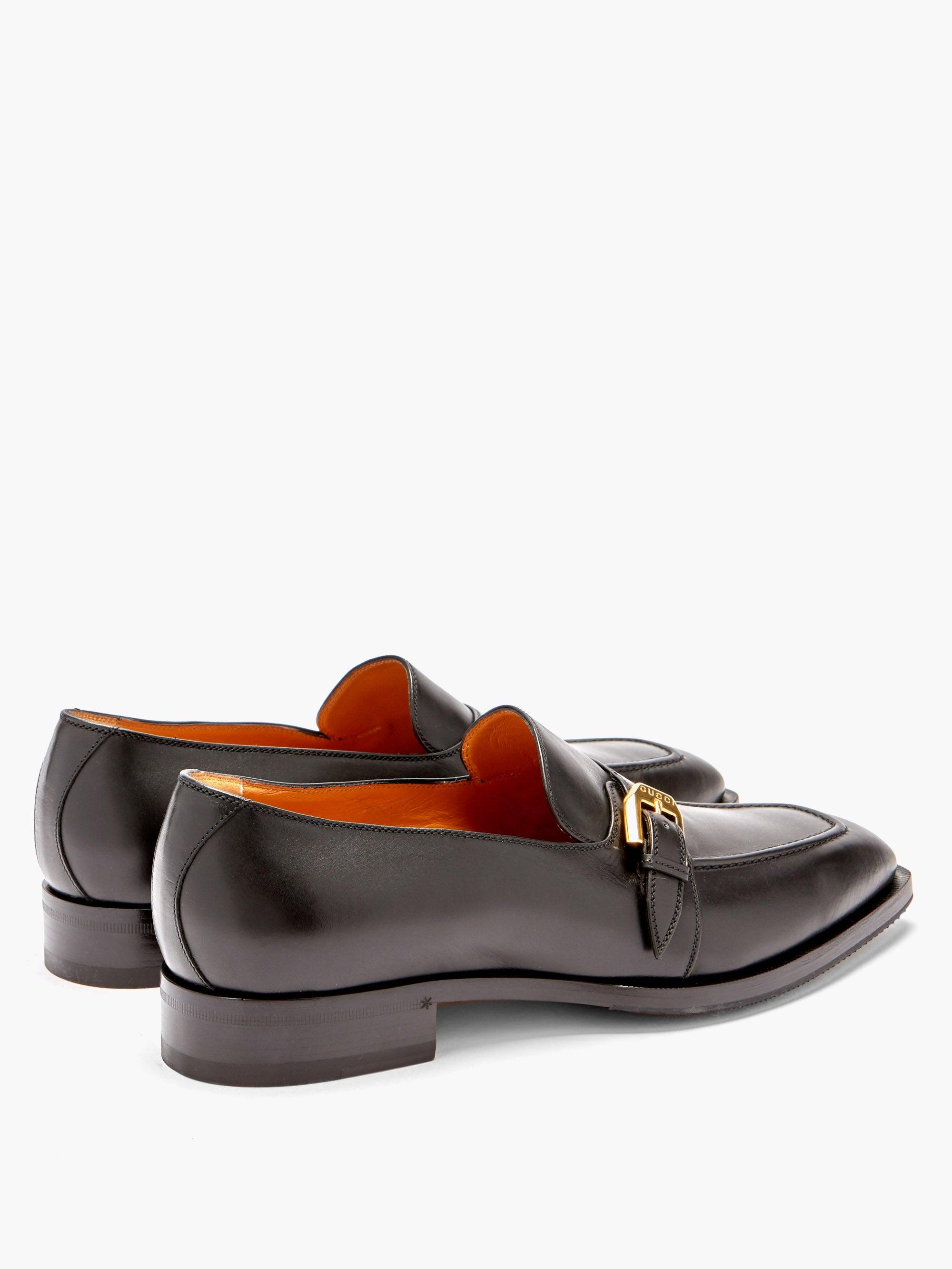 Gucci Zola Buckled Leather Loafers for Men | Lyst