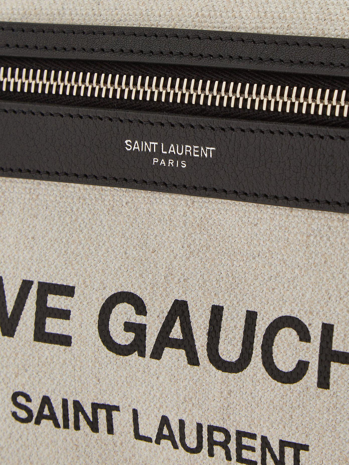 Rive Gauche Canvas Backpack in Black - Saint Laurent