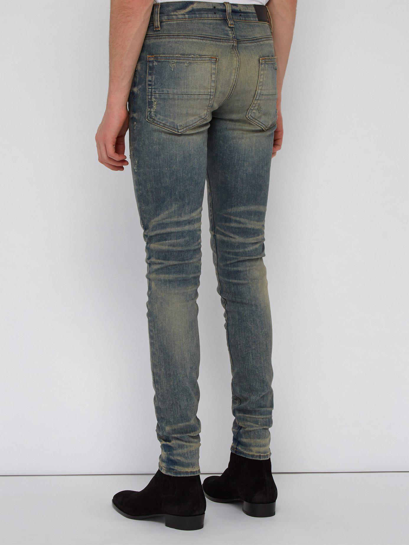 amiri indigo stack jeans