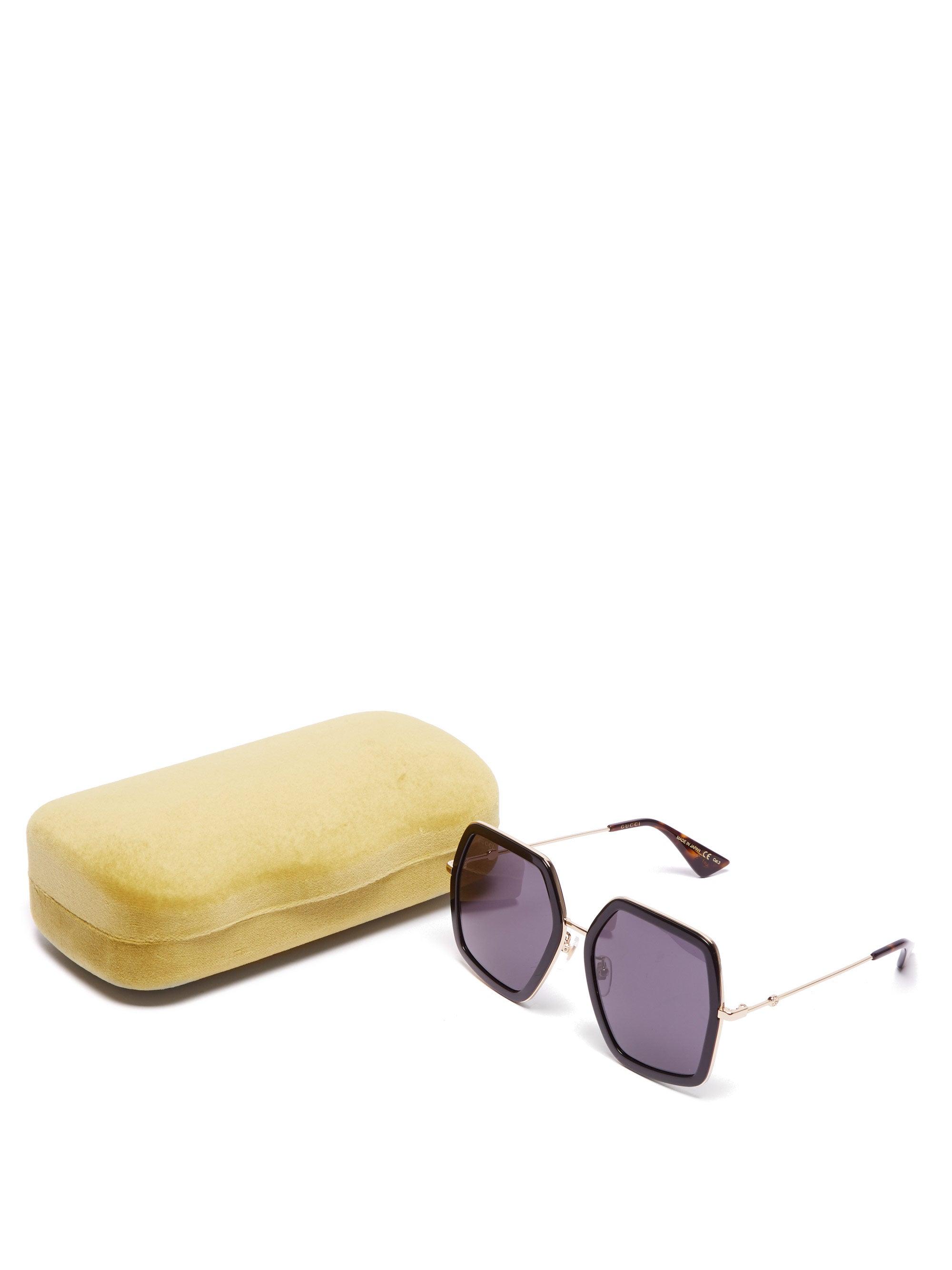 gucci hexagon sunglasses