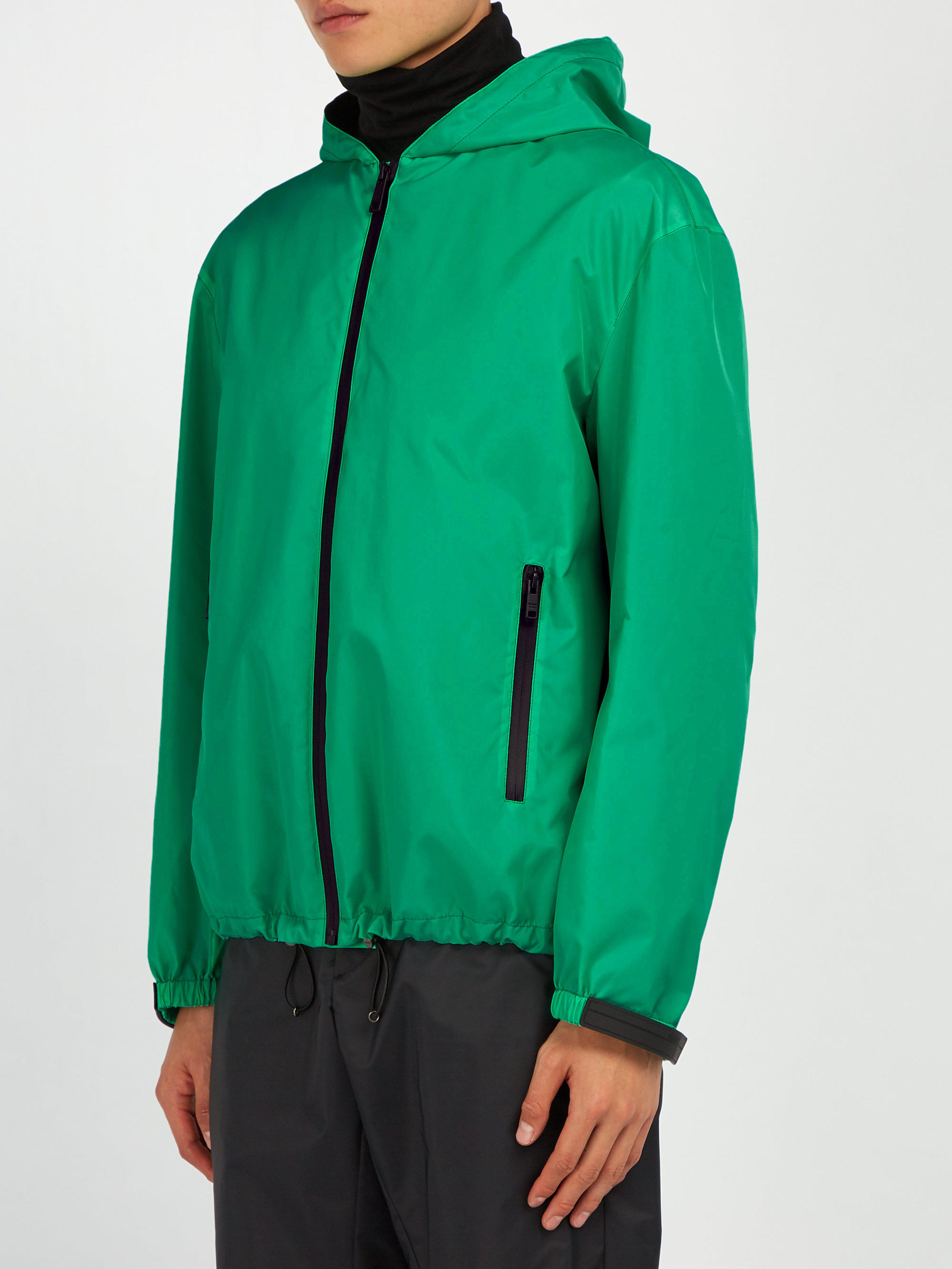 Prada Lightweight Technical Jacket in Green for Men | Lyst UK