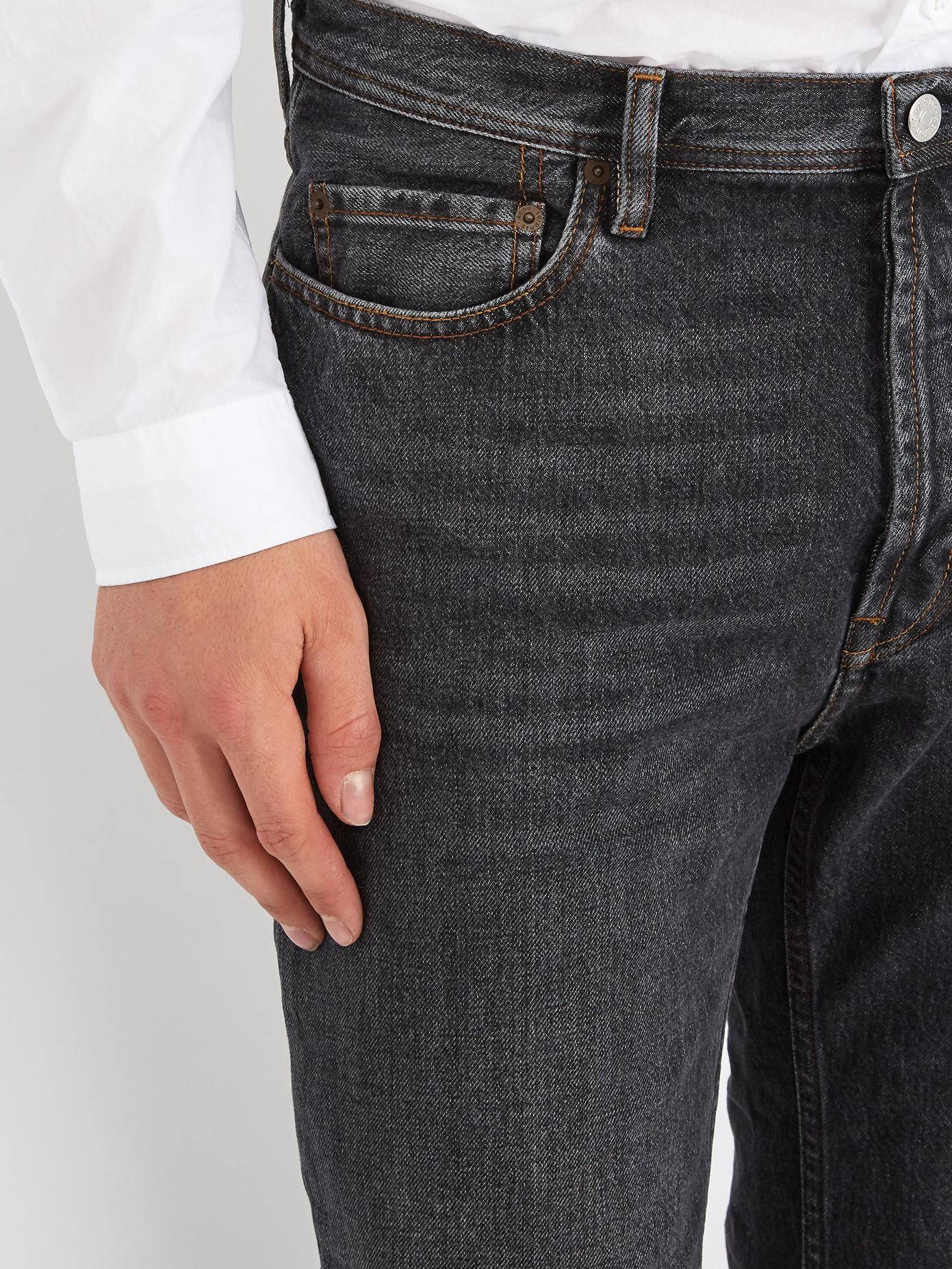 Acne Studios Blå Konst Land Straight-leg Jeans in Black for Men | Lyst