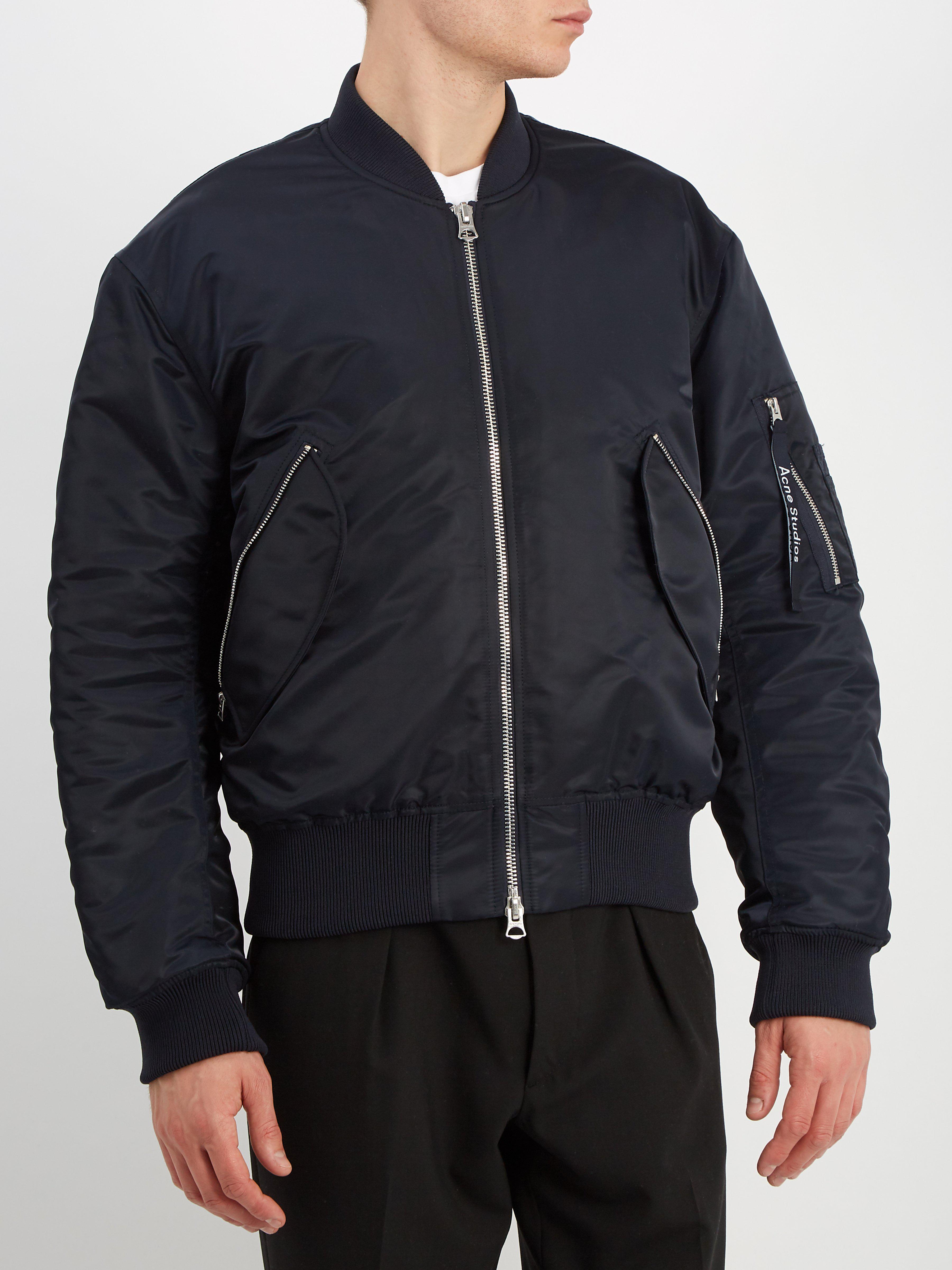 Acne Studios Synthetic Makio Padded Bomber Jacket in Blue for Men - Lyst